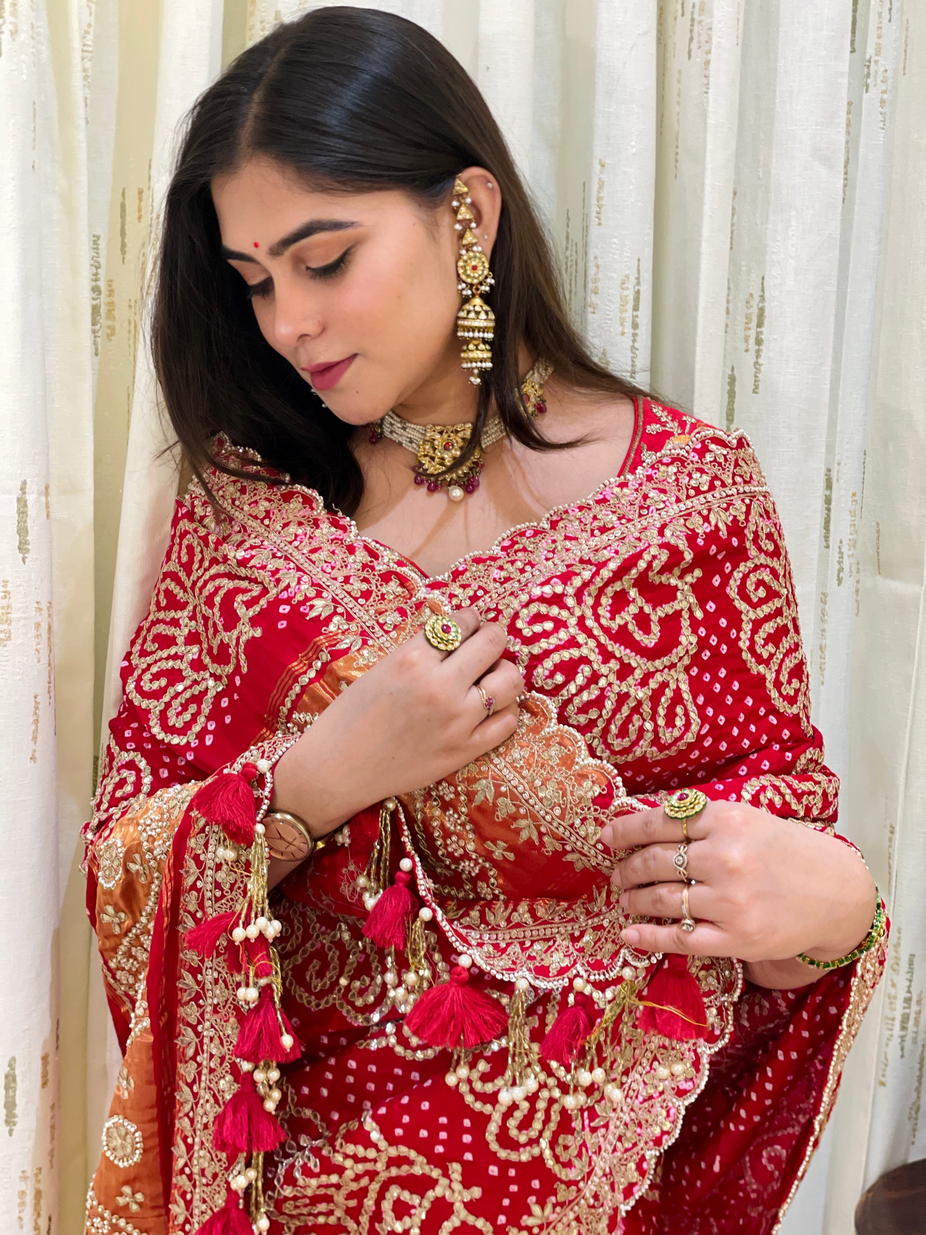 Stuti Gajji Silk Bandhani Saree