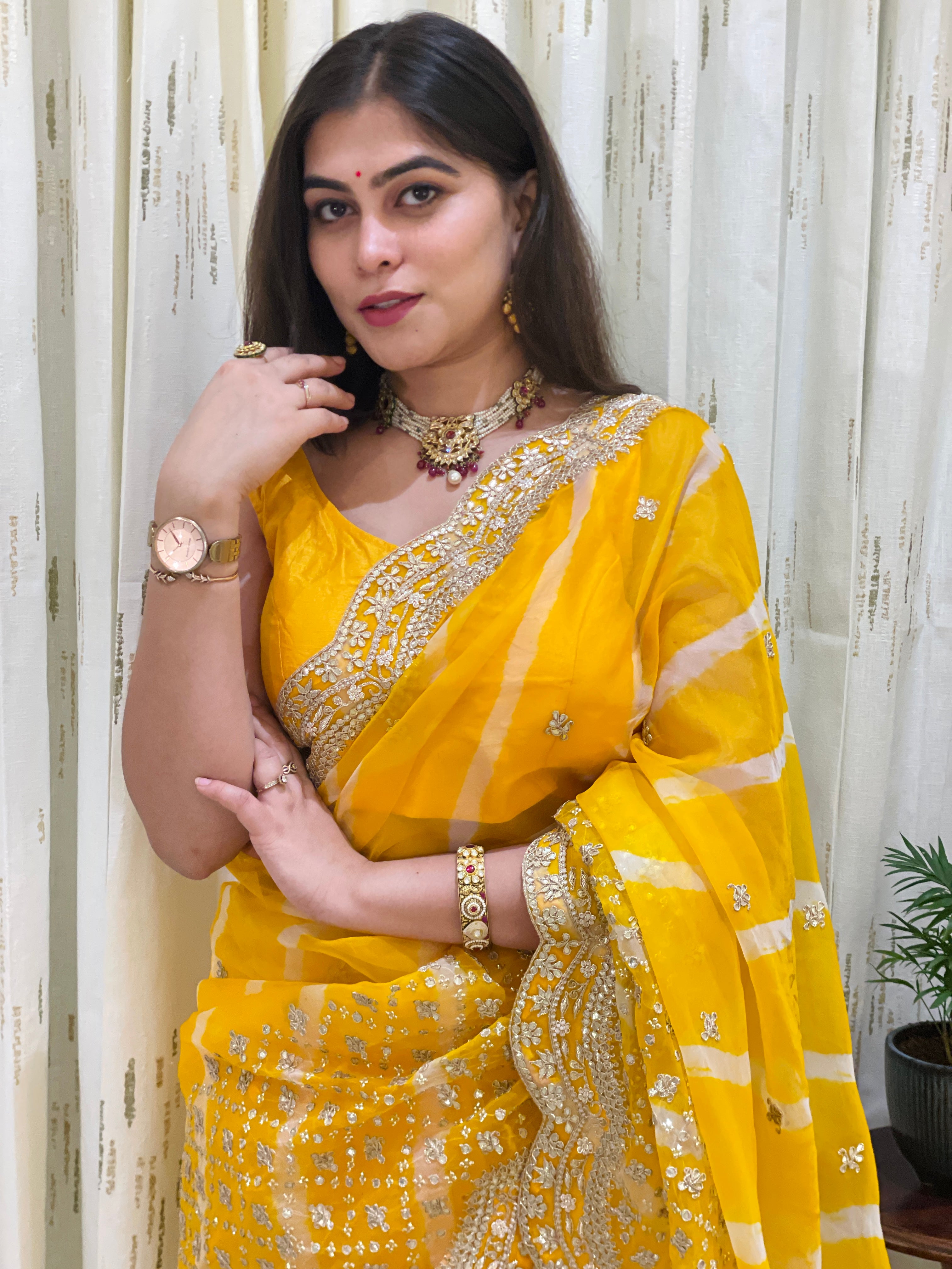 Tejasvi Leheriya Saree