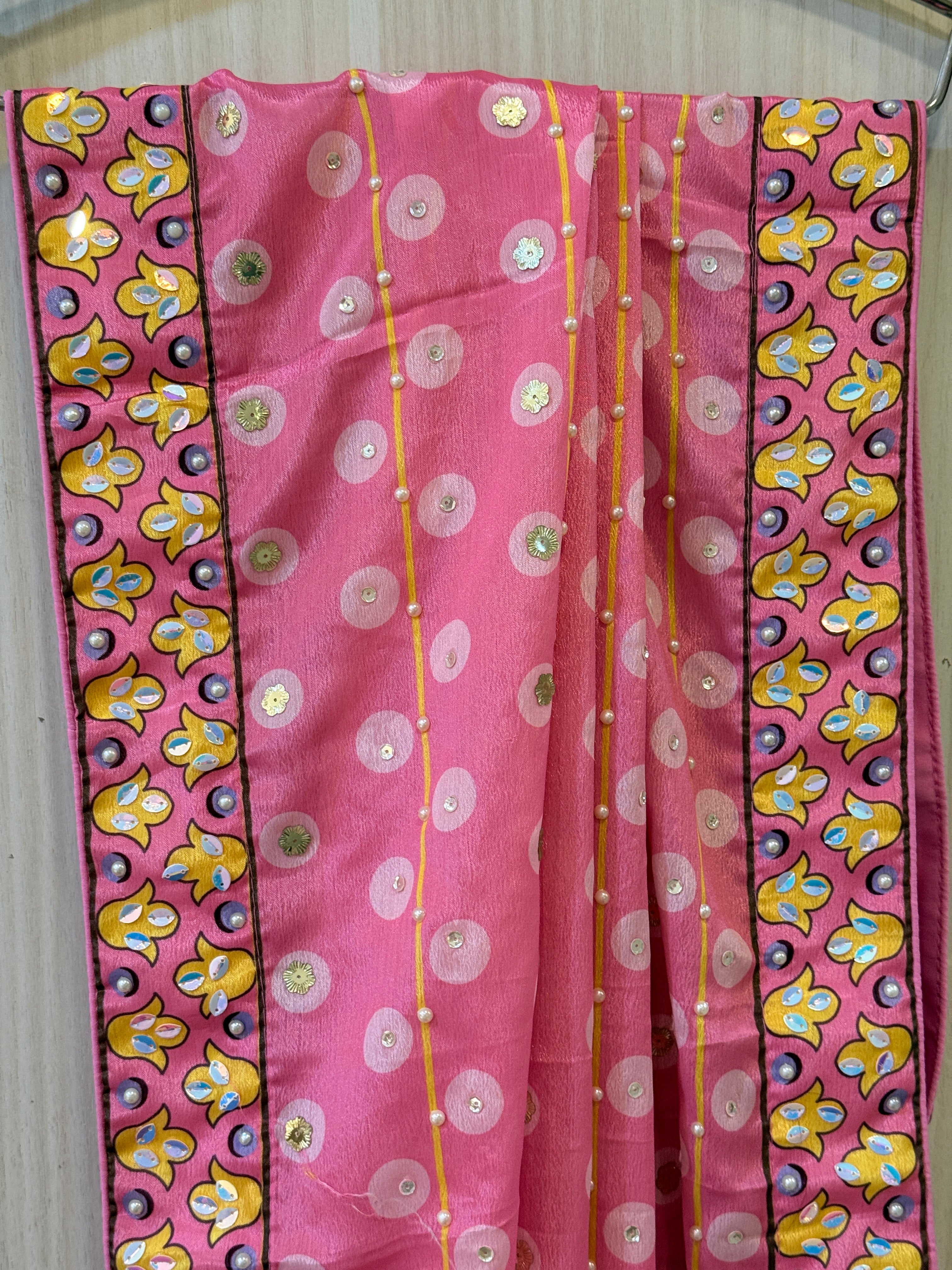 Aashna Pink Mirror Work Lehenga