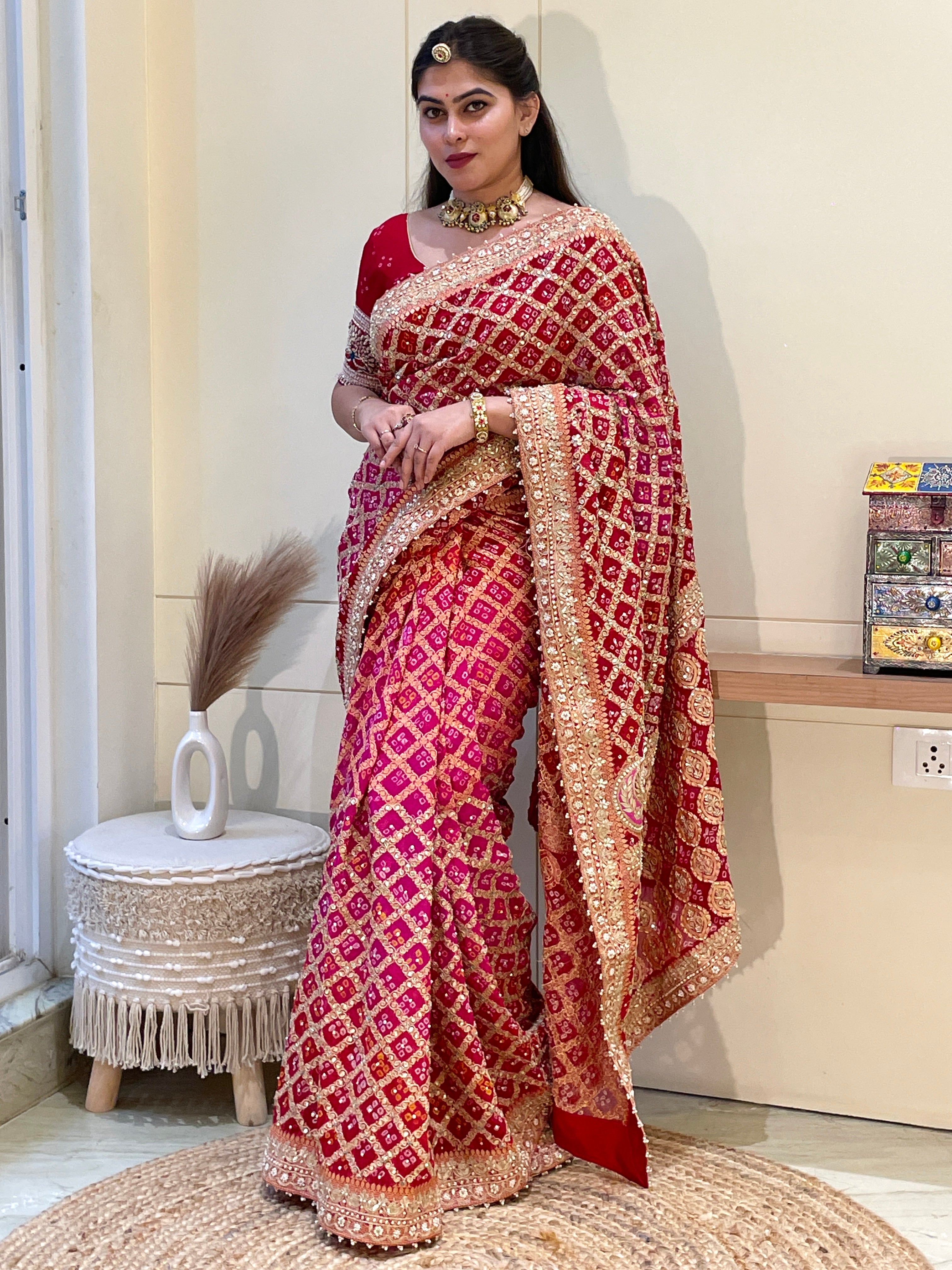 Samika Silver Georgette Saree