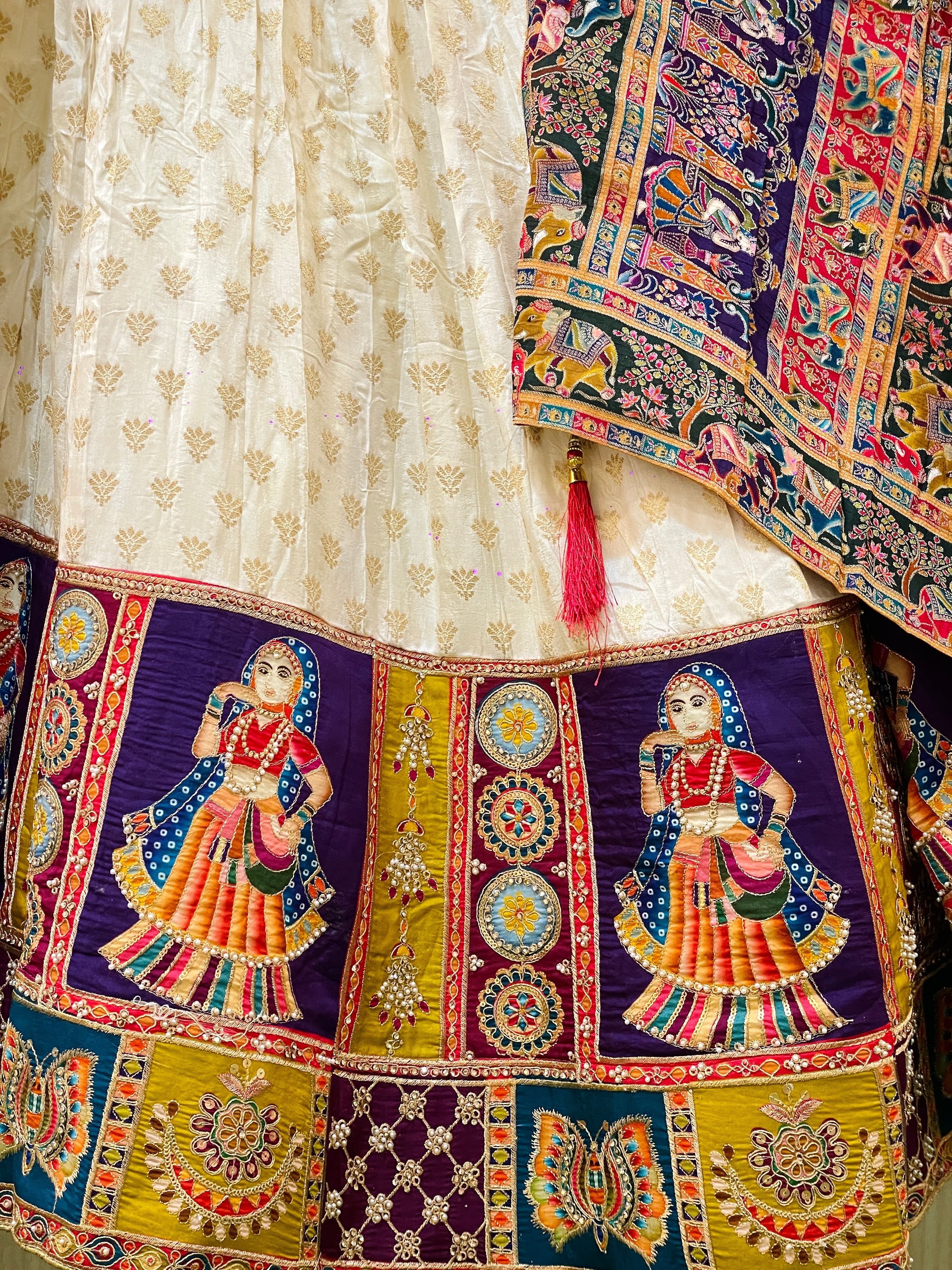 Kalamkari Purple Banarasi Elegance Lehenga Set