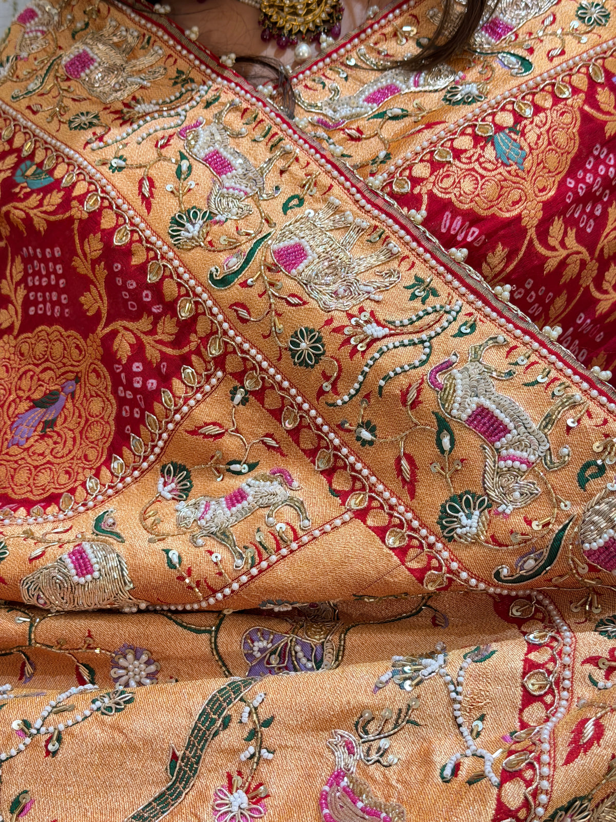 Ishani Royal Meenakari Bandhani Designer Saree