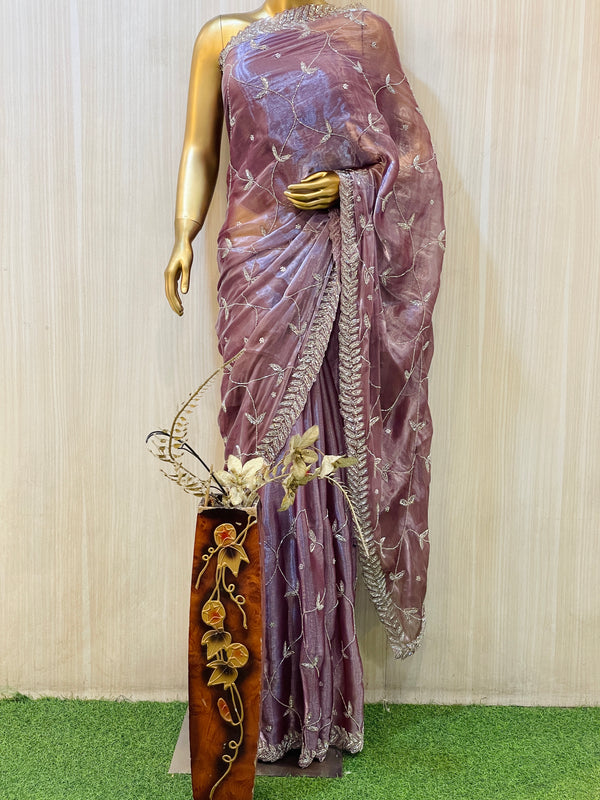 Namisha Purple Chiffon Saree