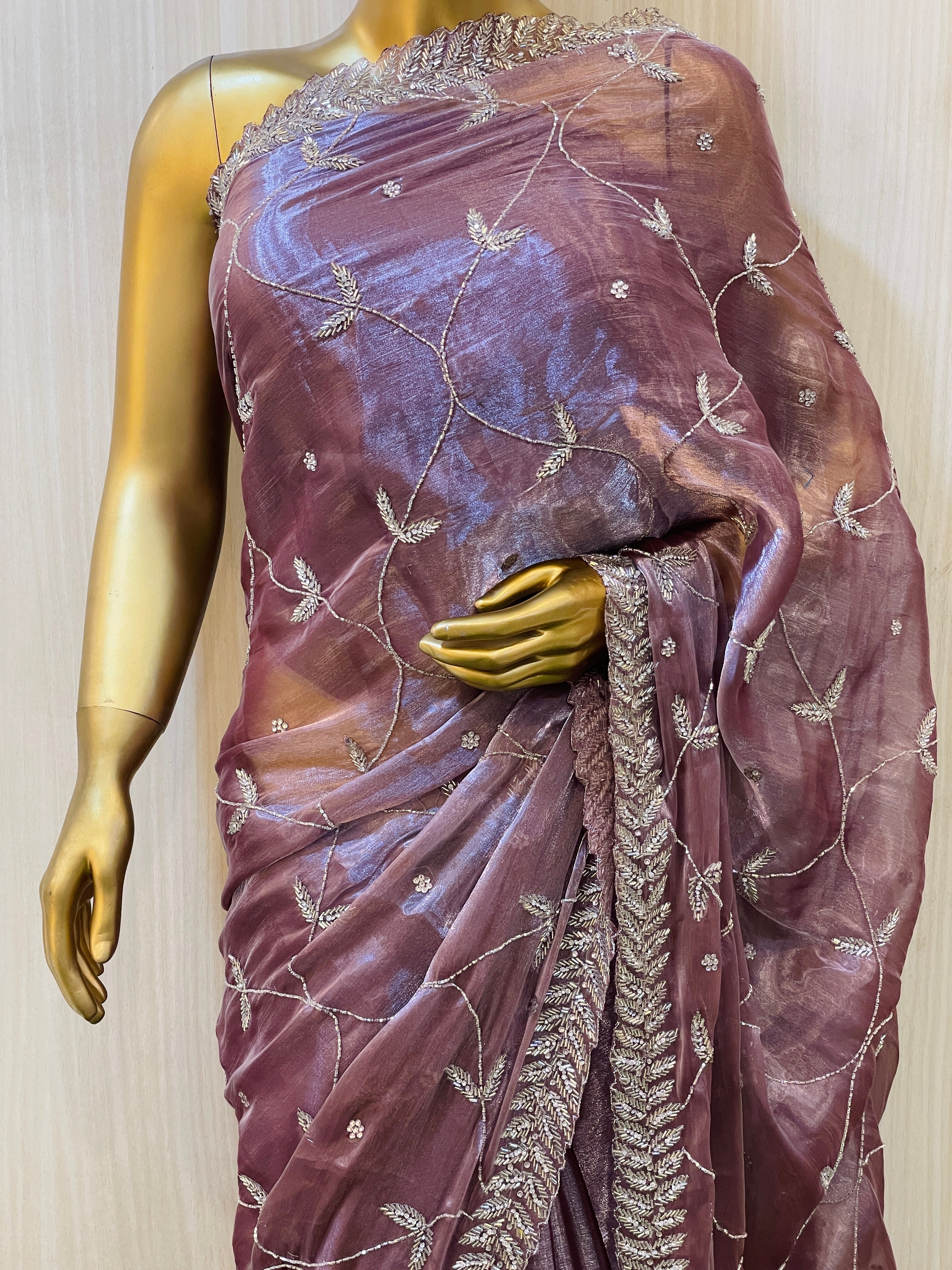 Namisha Purple Chiffon Saree