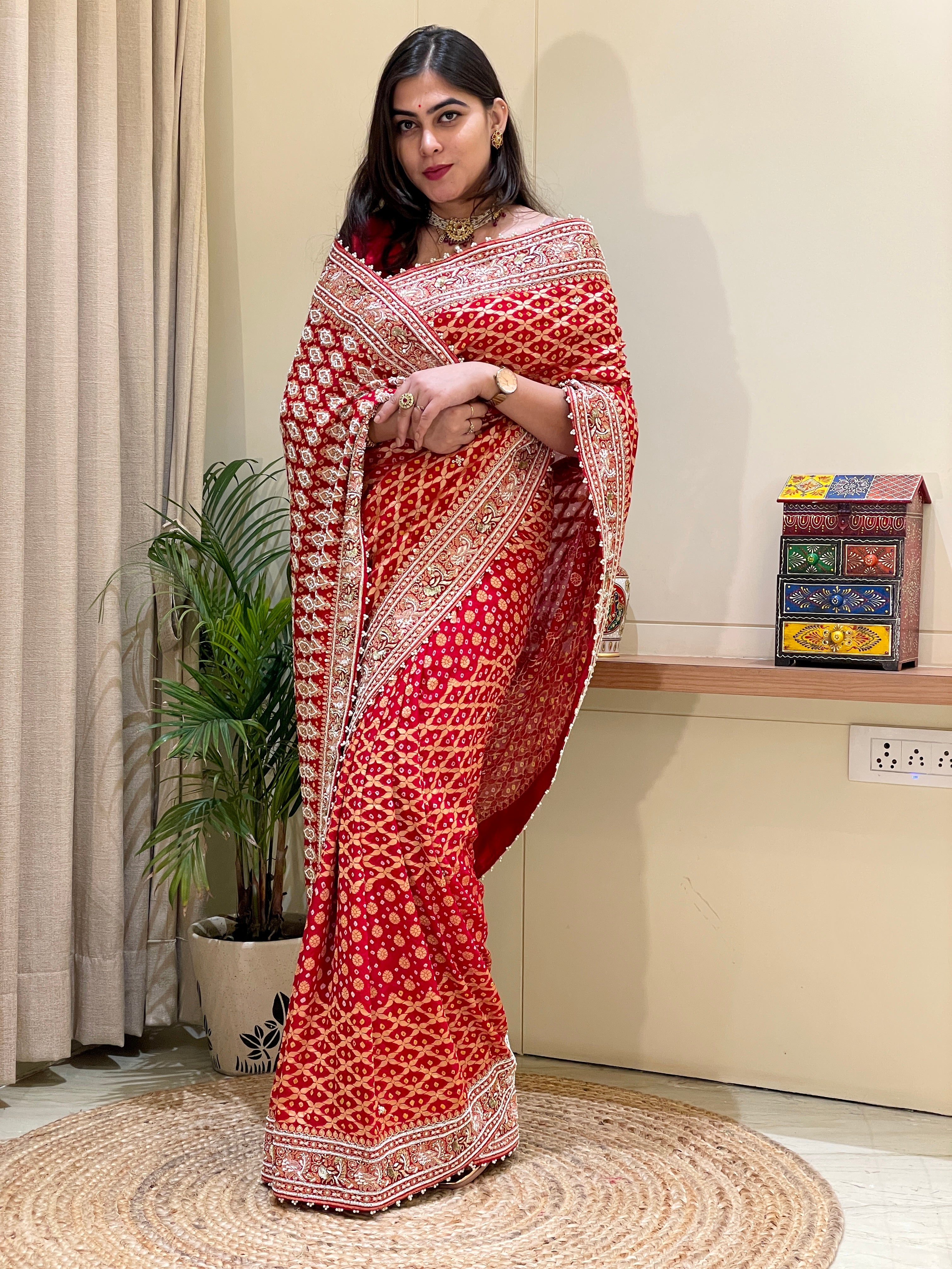 Anita Bandhani Saree