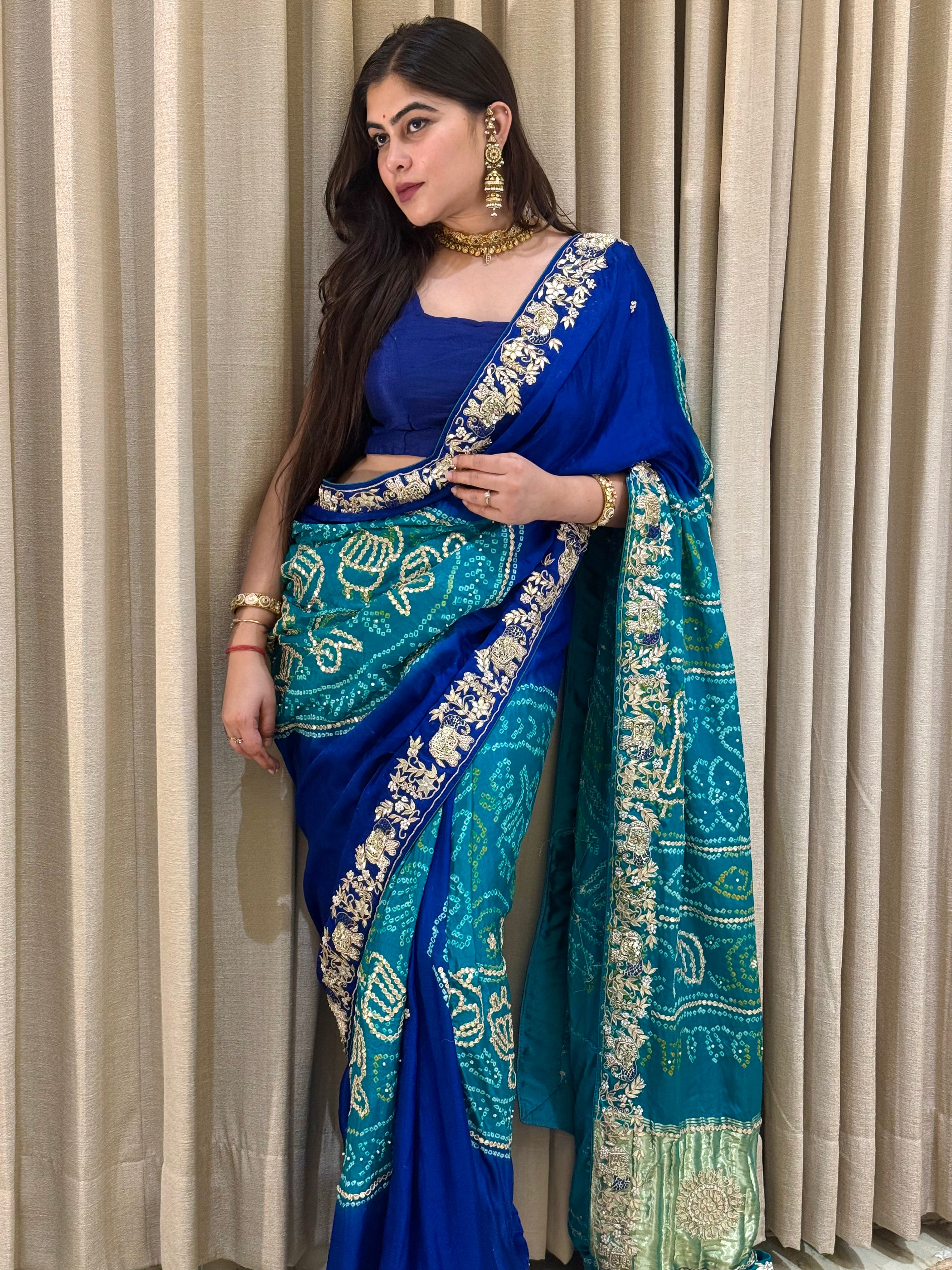 Trisha Bandhani Saree
