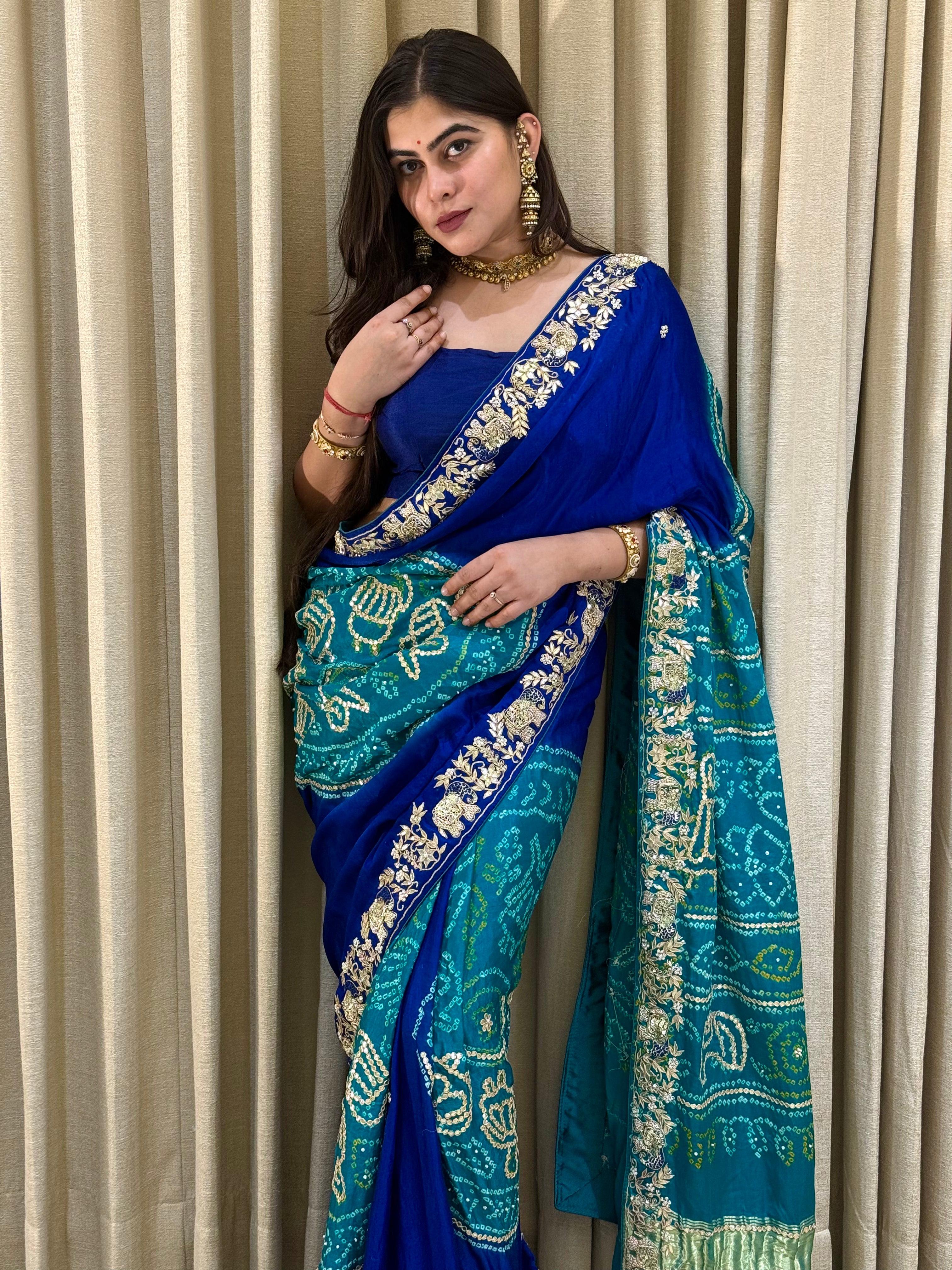 Trisha Bandhani Saree