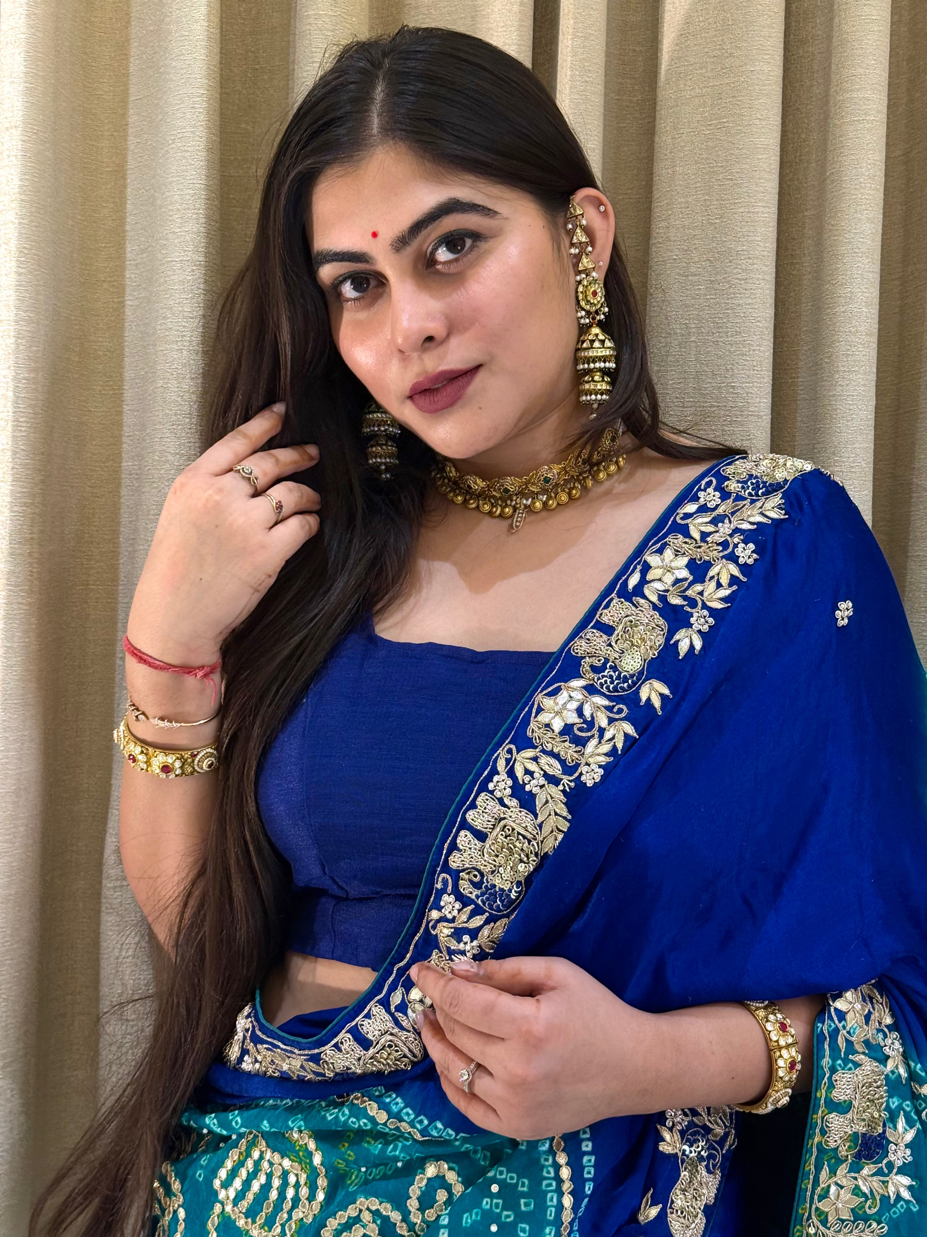 Trisha Bandhani Saree