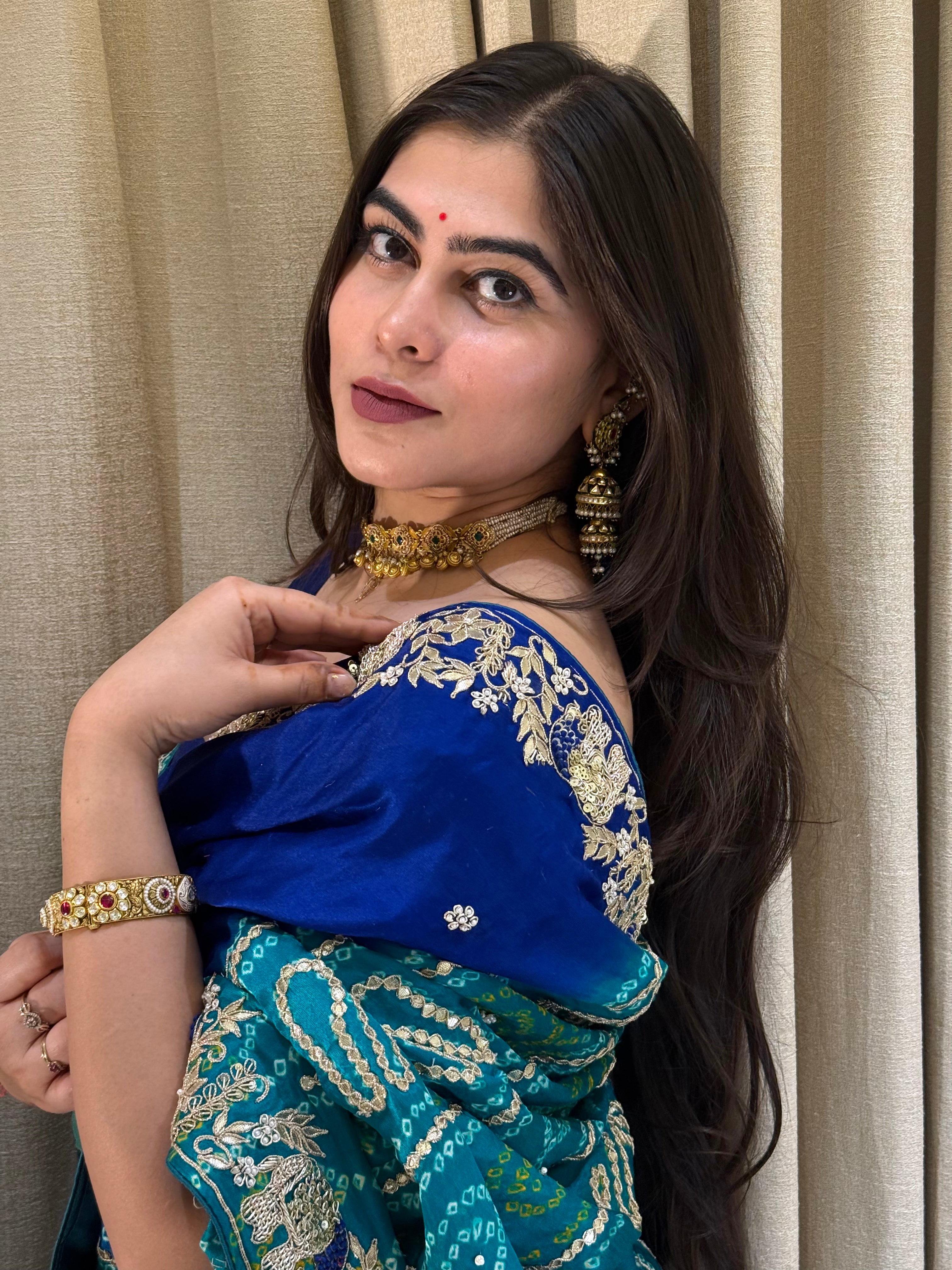 Trisha Bandhani Saree