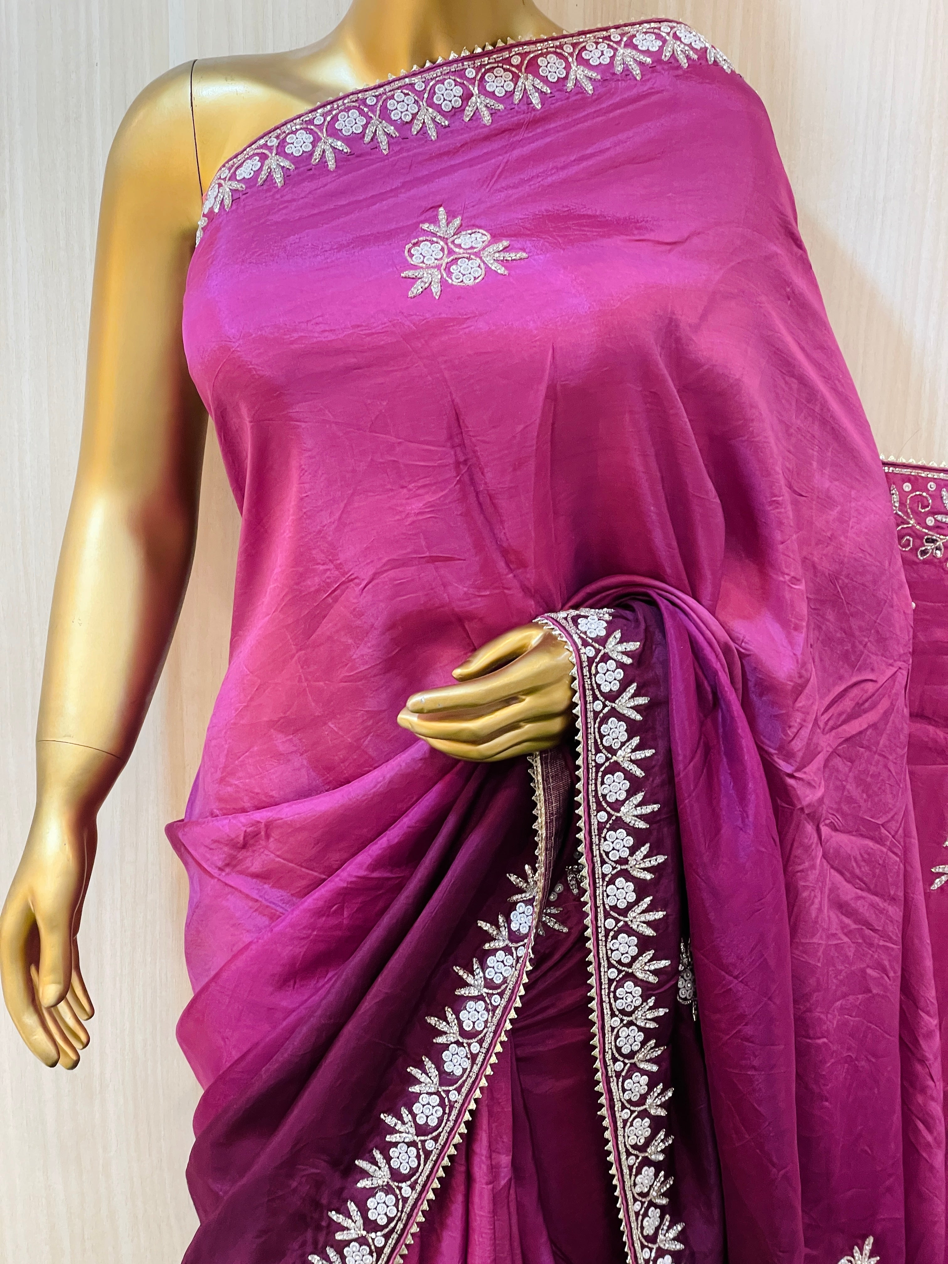 Janisha Pink Silk Saree