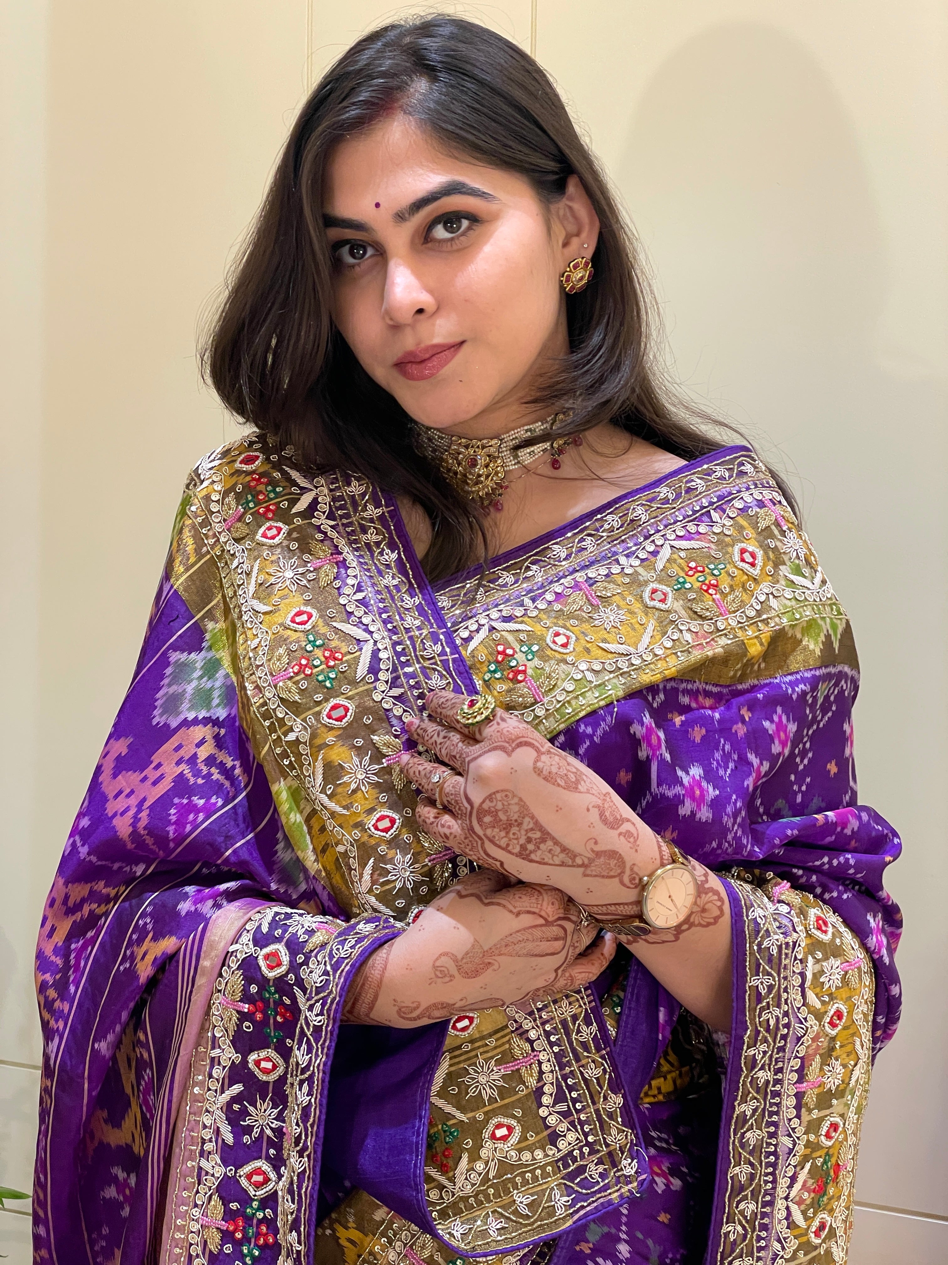 Nikku Purple Silk Saree