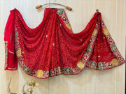 Mani Georgette Bandhani Saree