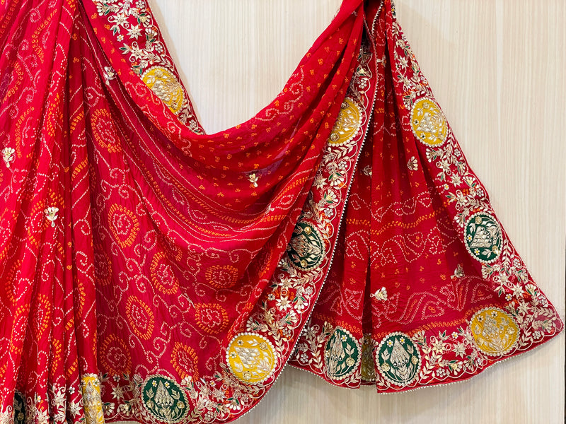 Mani Georgette Bandhani Saree