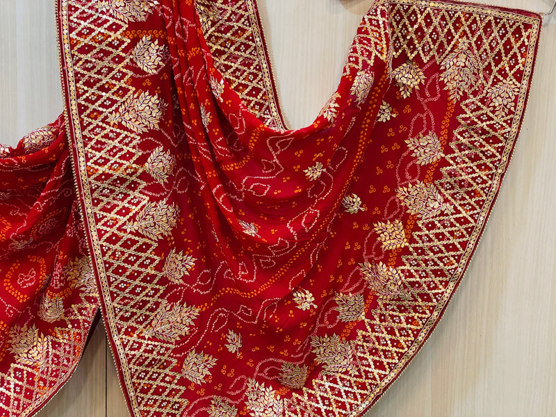 Manisha Georgette Bandhani Saree