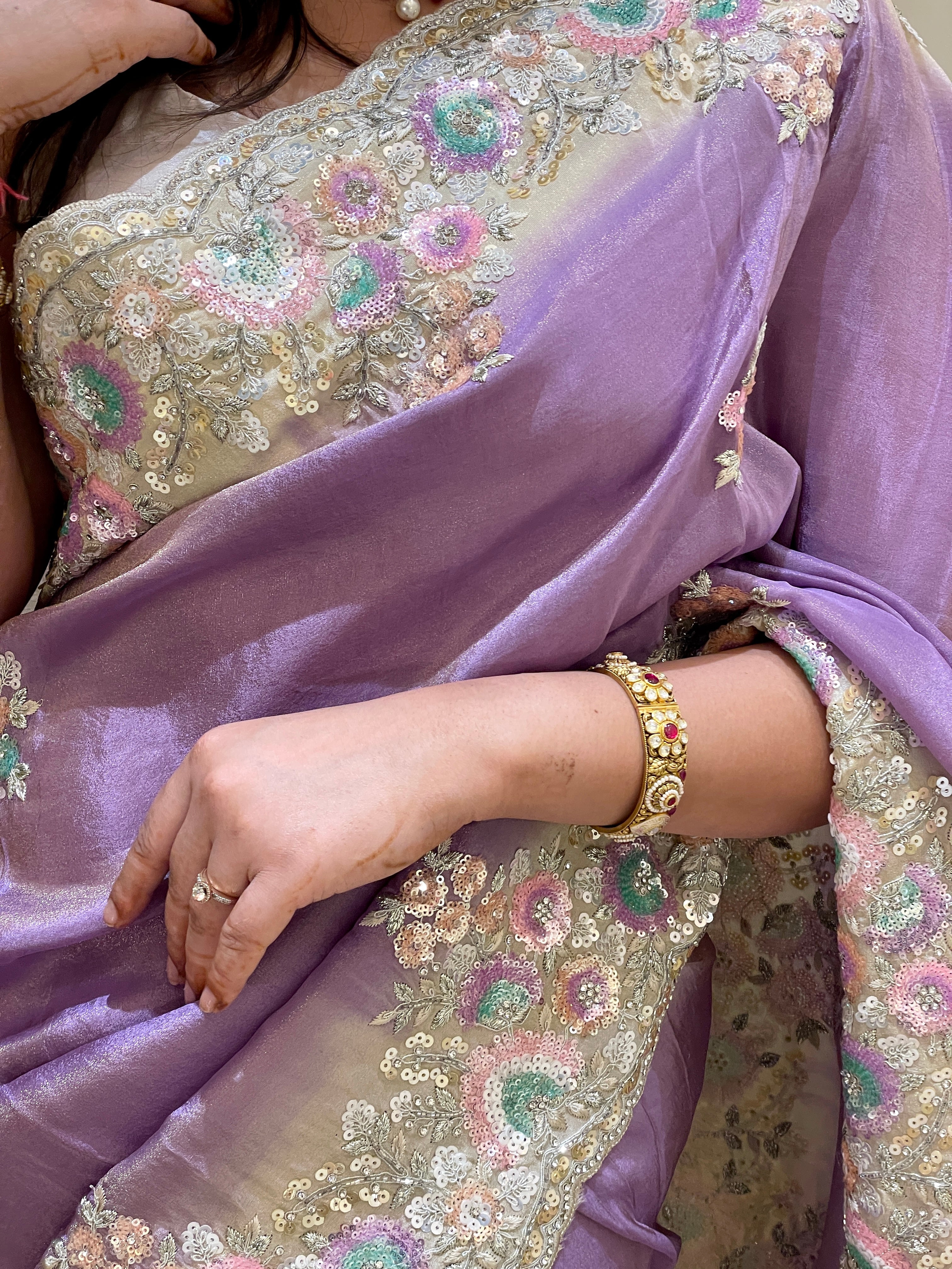 Kavya Purple Silk Saree