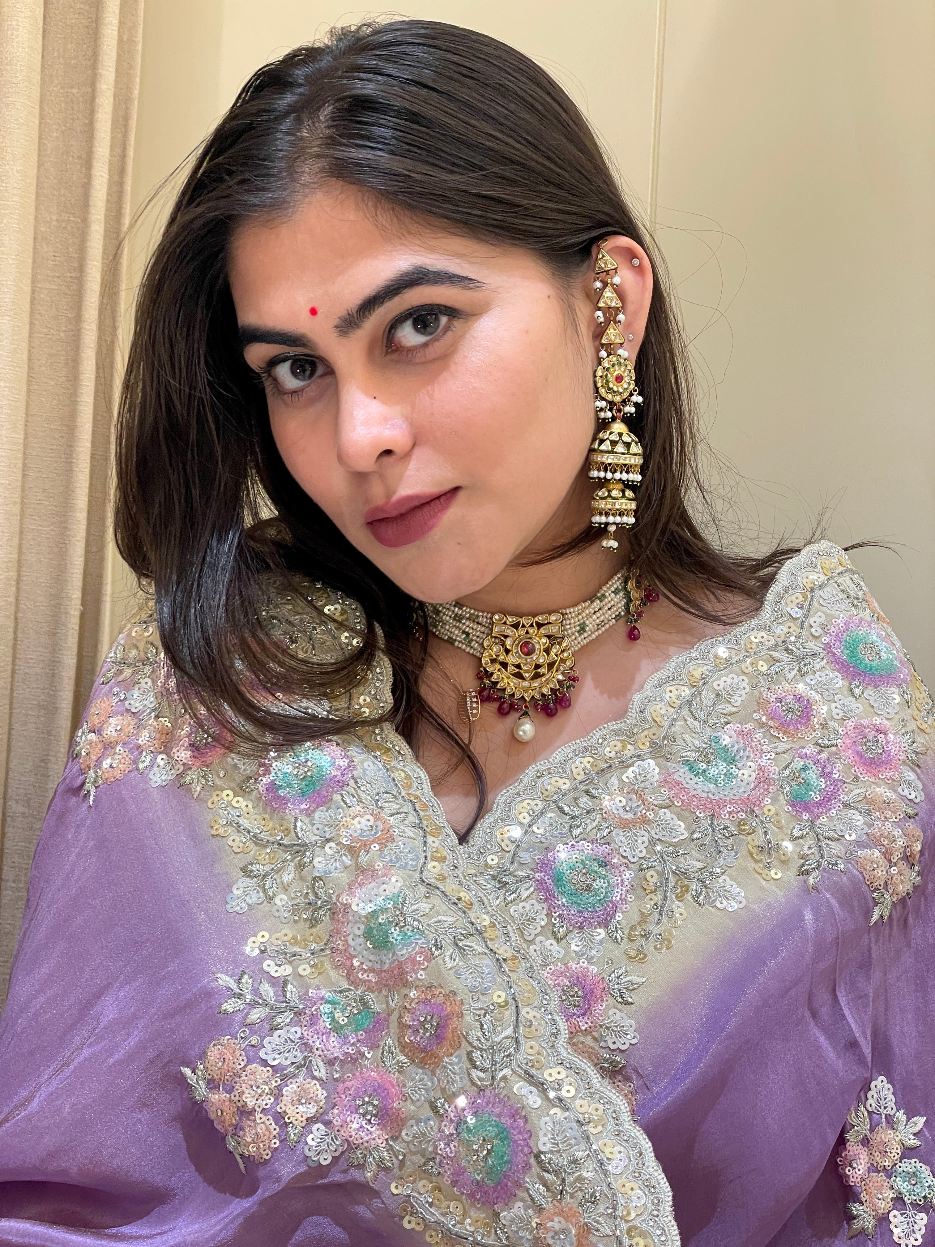 Kavya Purple Silk Saree