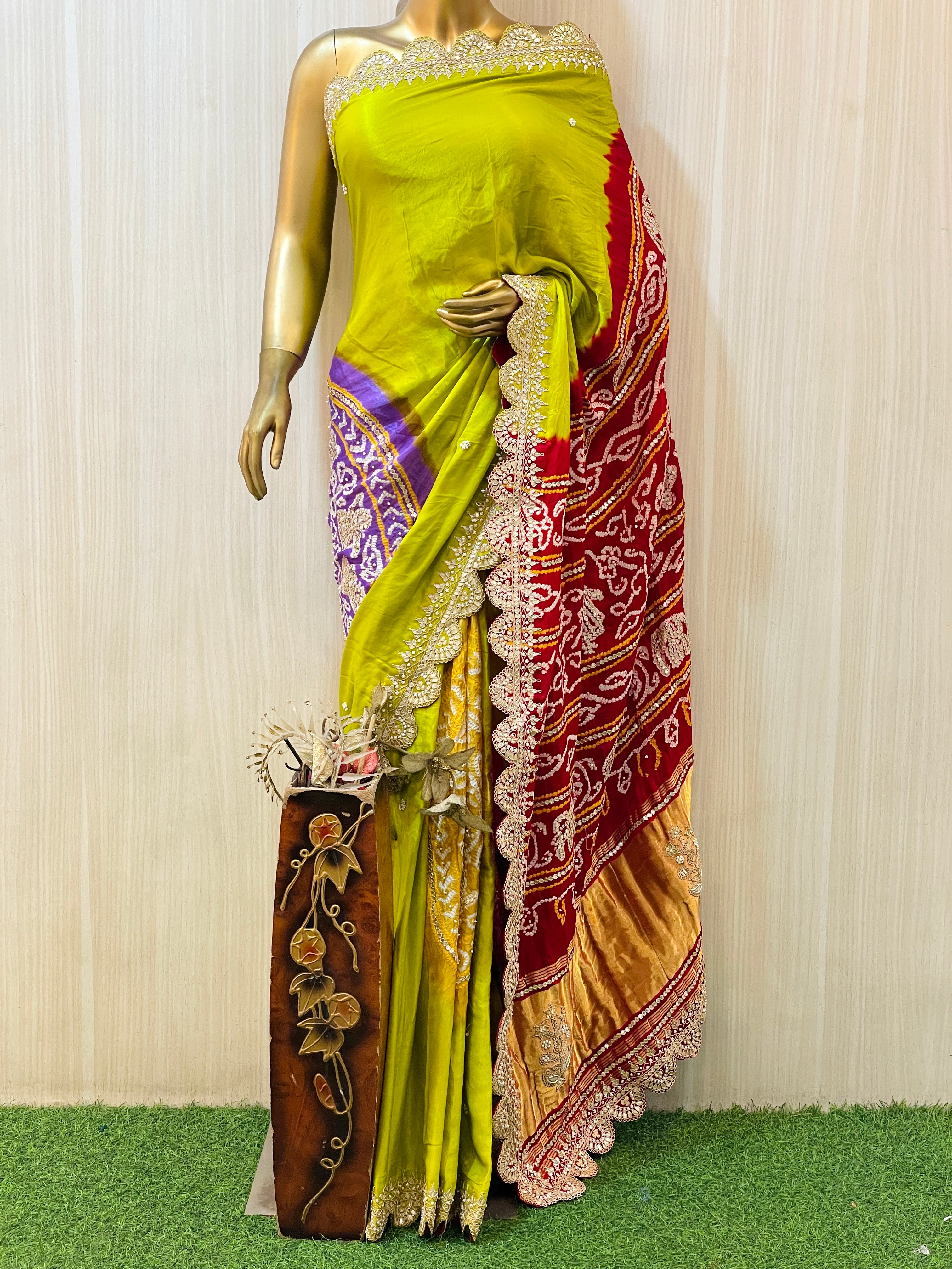 Vinaya Multi Colour Gaji Silk Saree