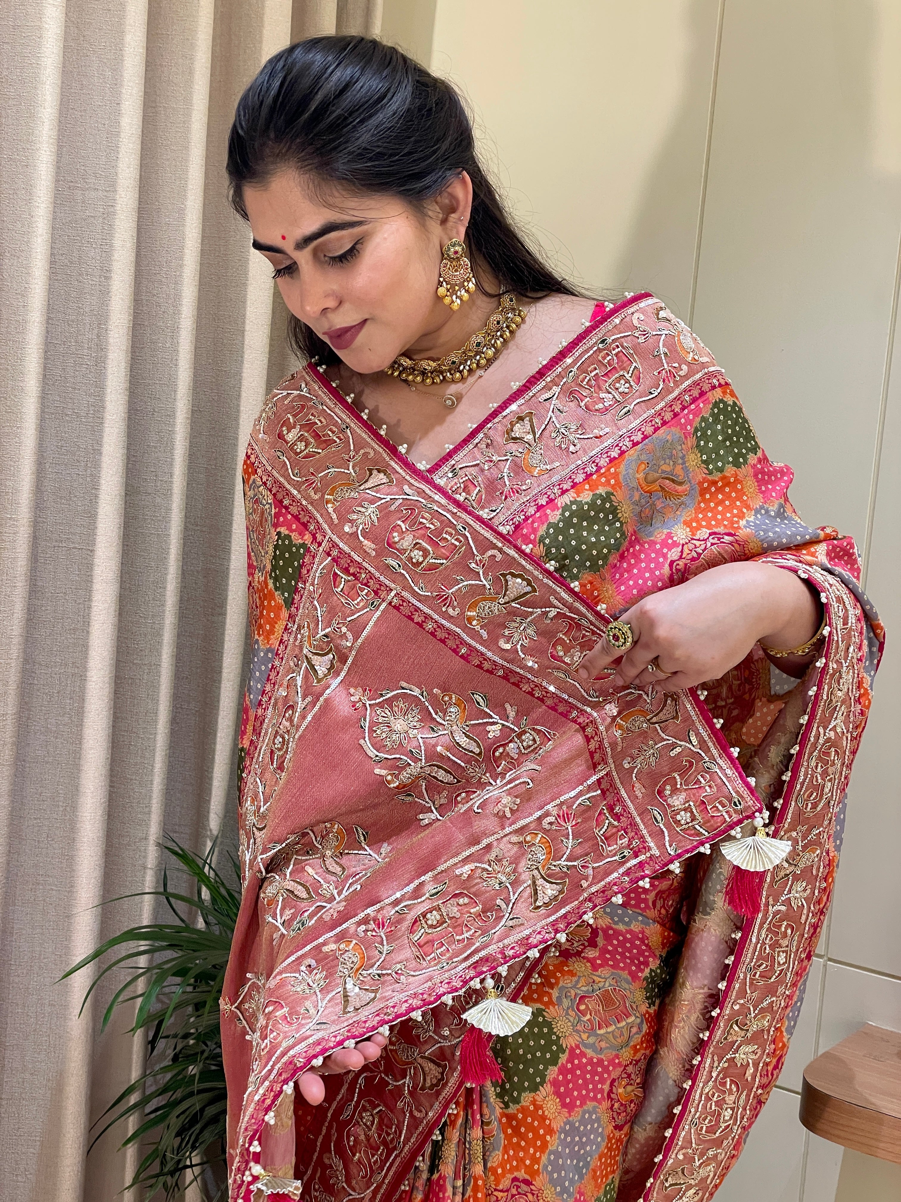 Anvika Banarasi Silk Multicolor saree