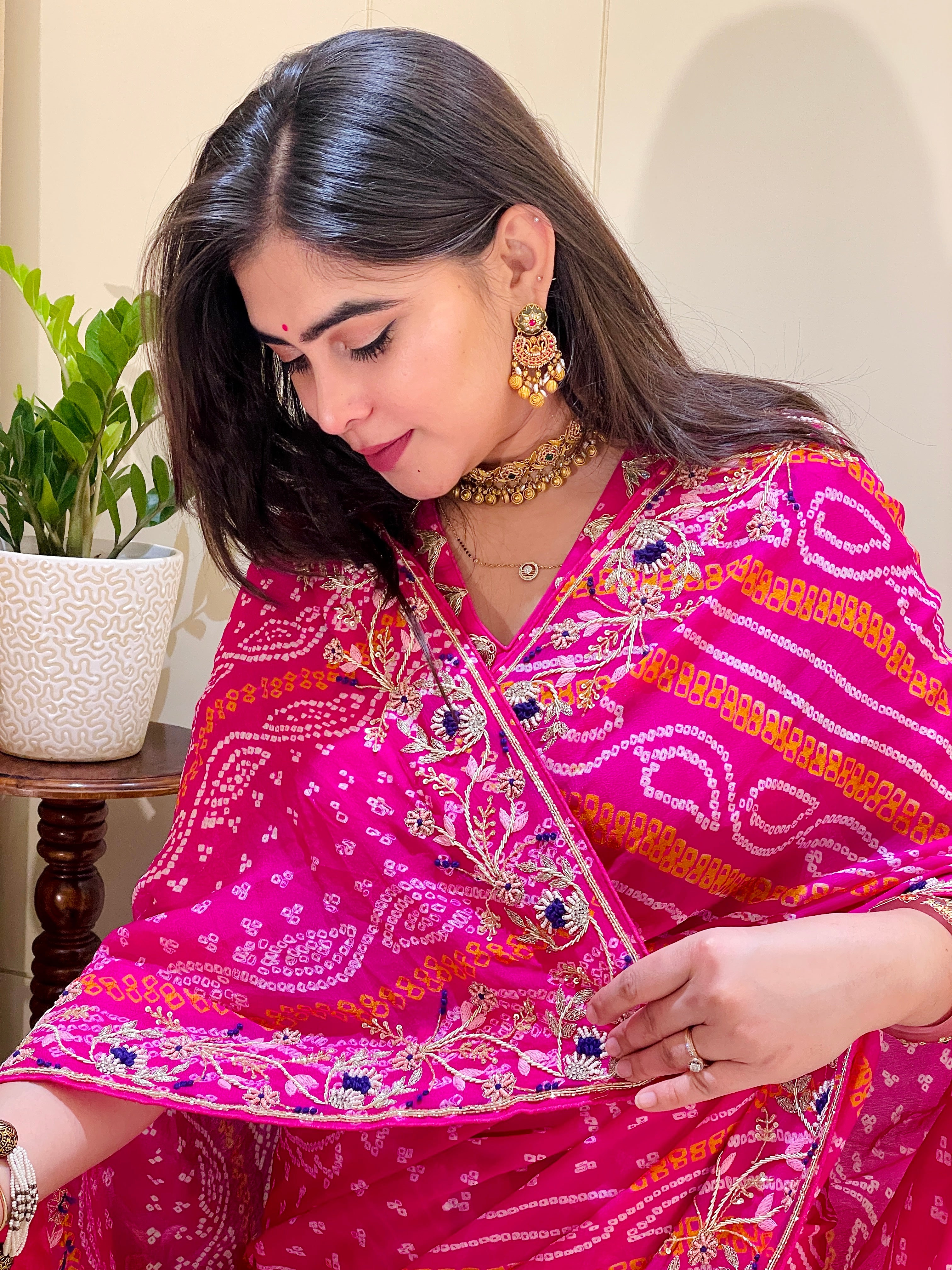 Hiral Rani Bandhani Saree