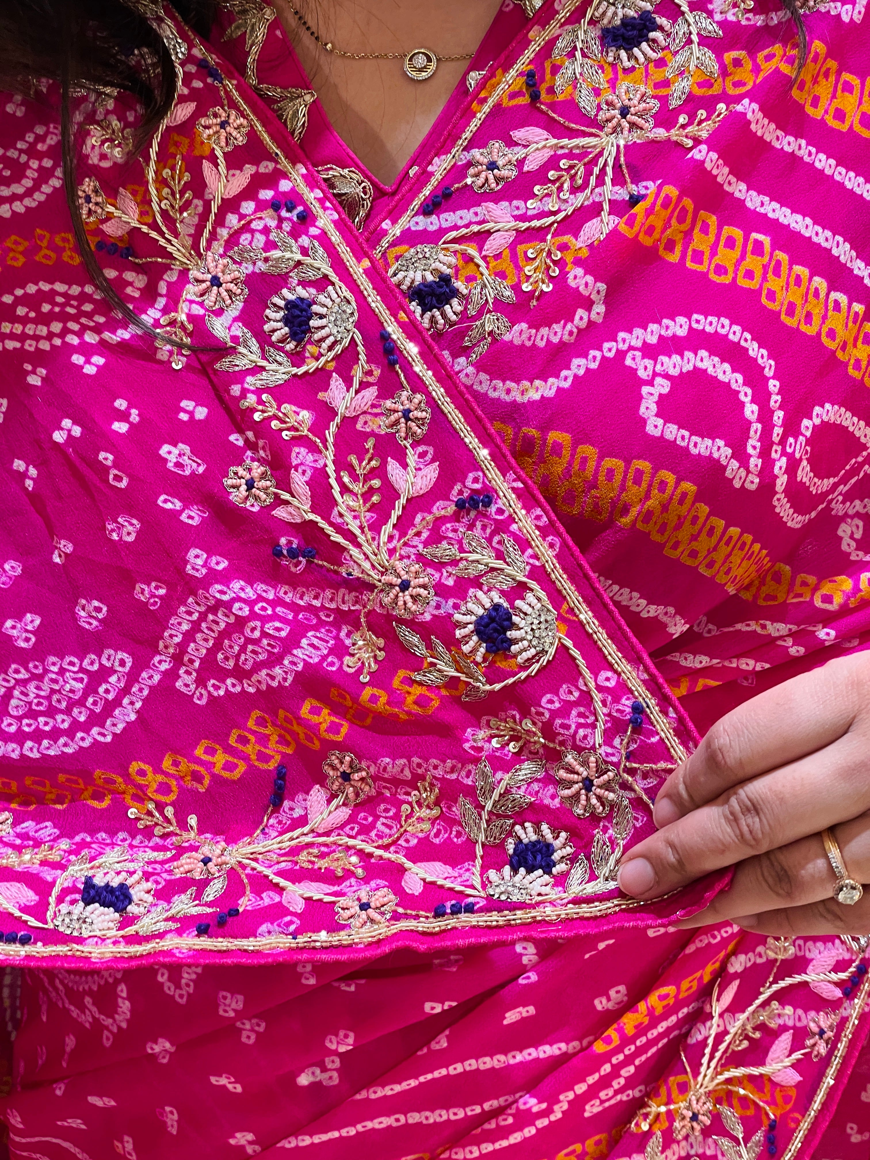 Hiral Rani Bandhani Saree