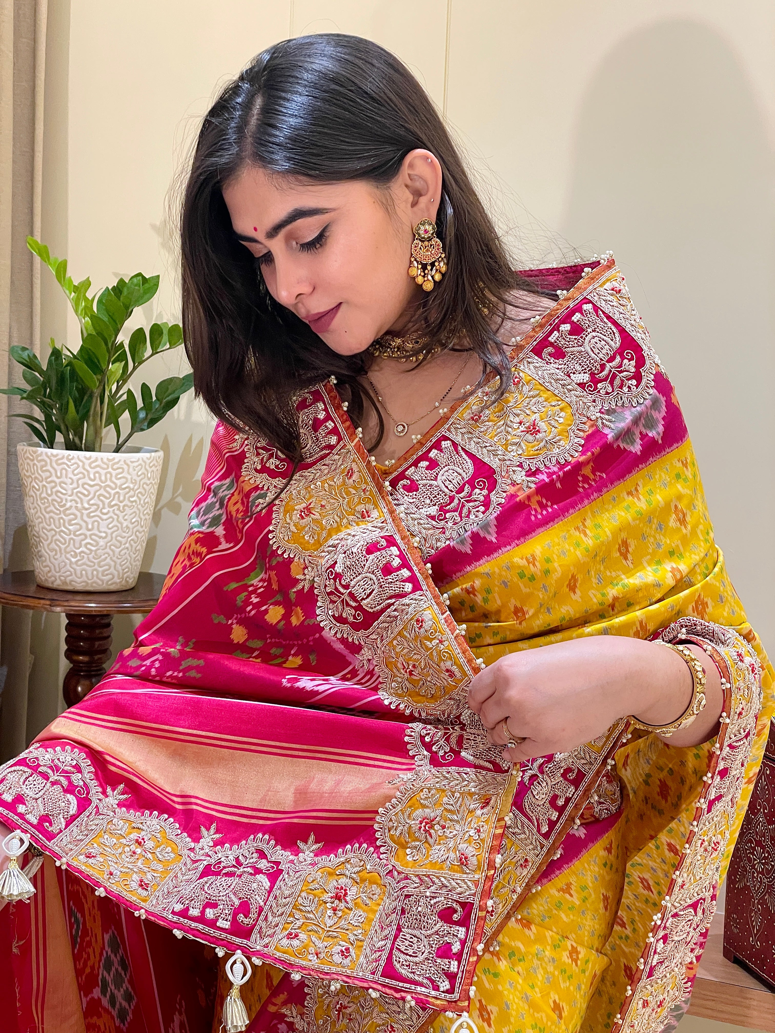 Suhani Yellow Patola Silk Saree