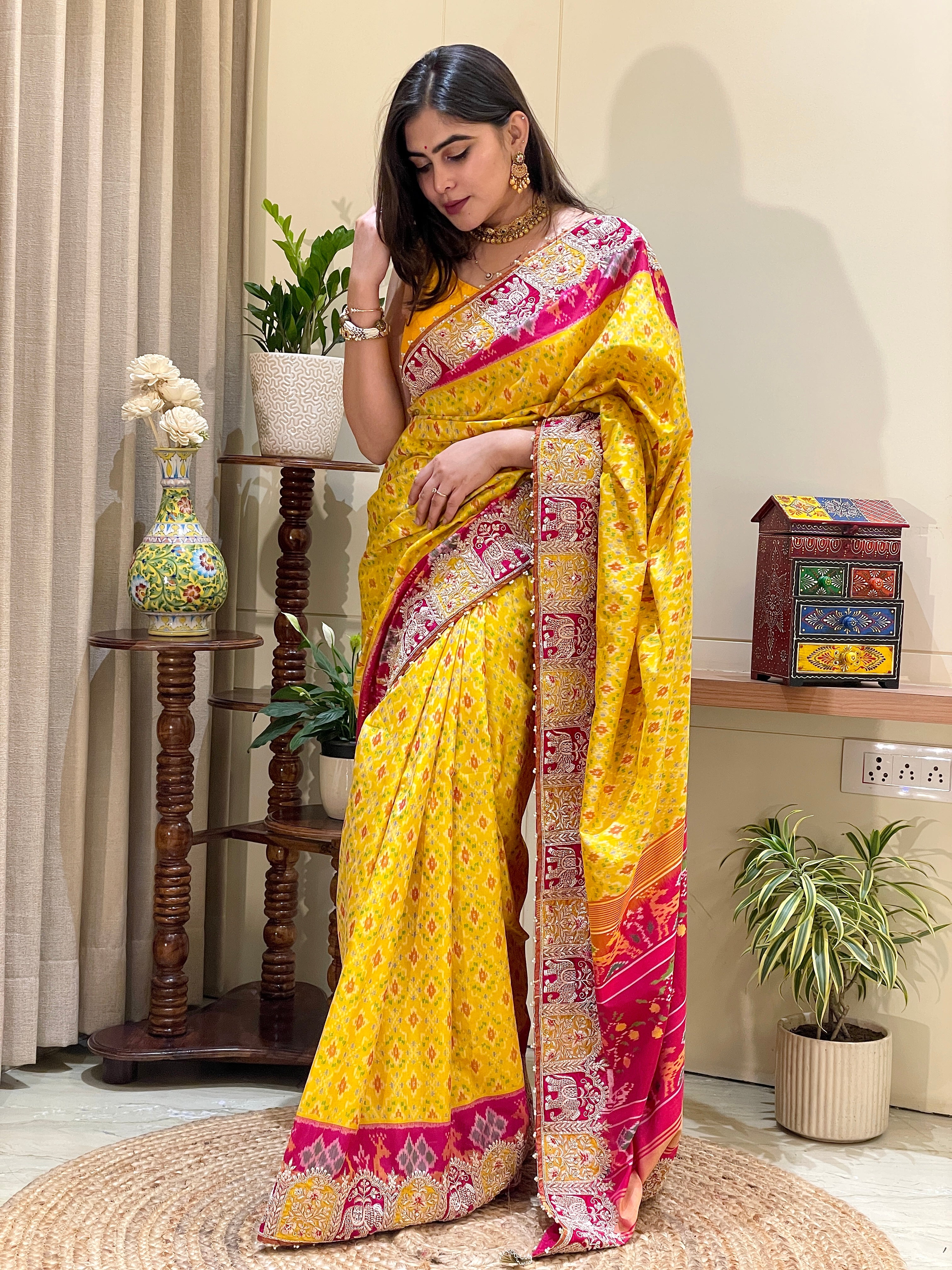 Suhani Yellow Patola Silk Saree