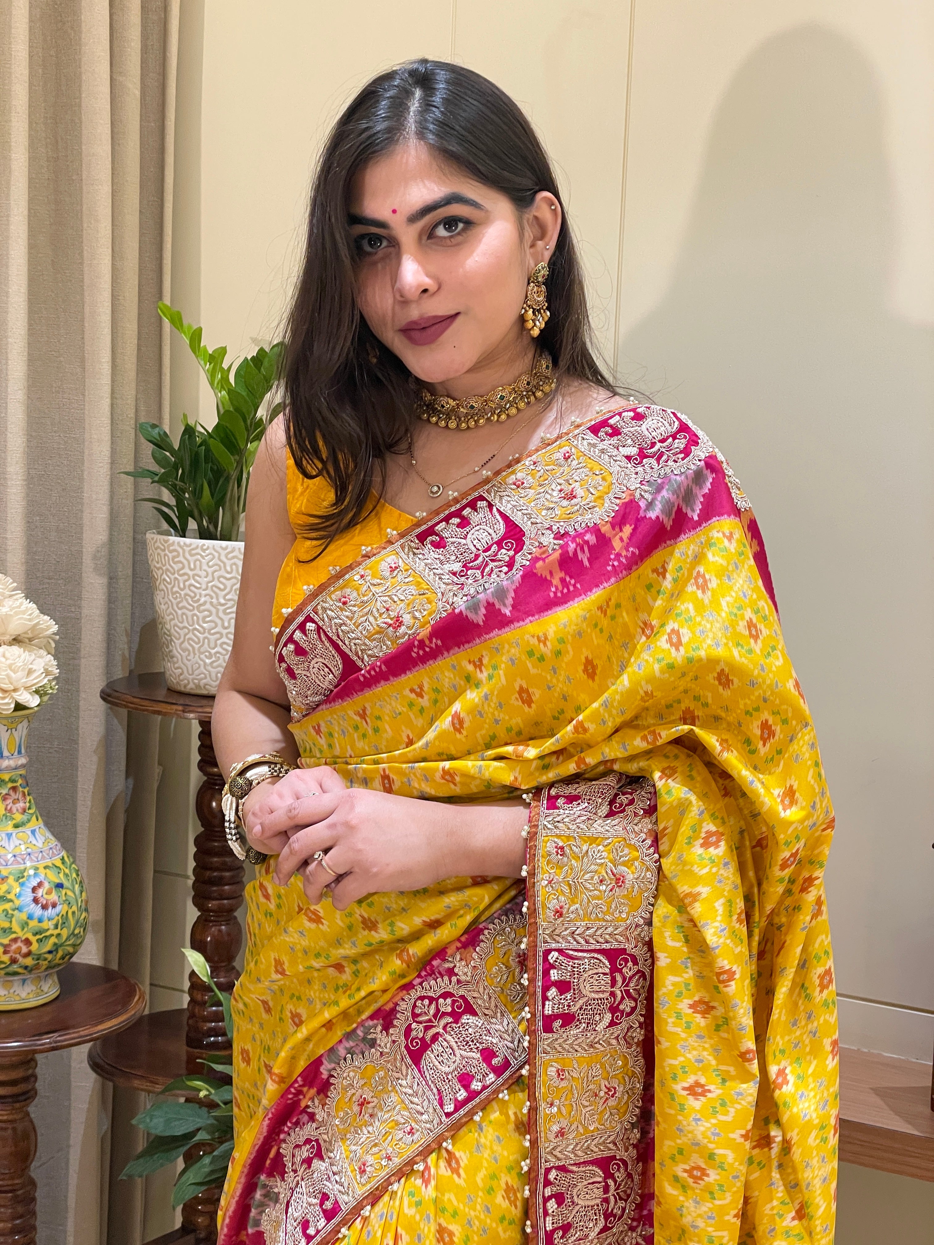 Suhani Yellow Patola Silk Saree