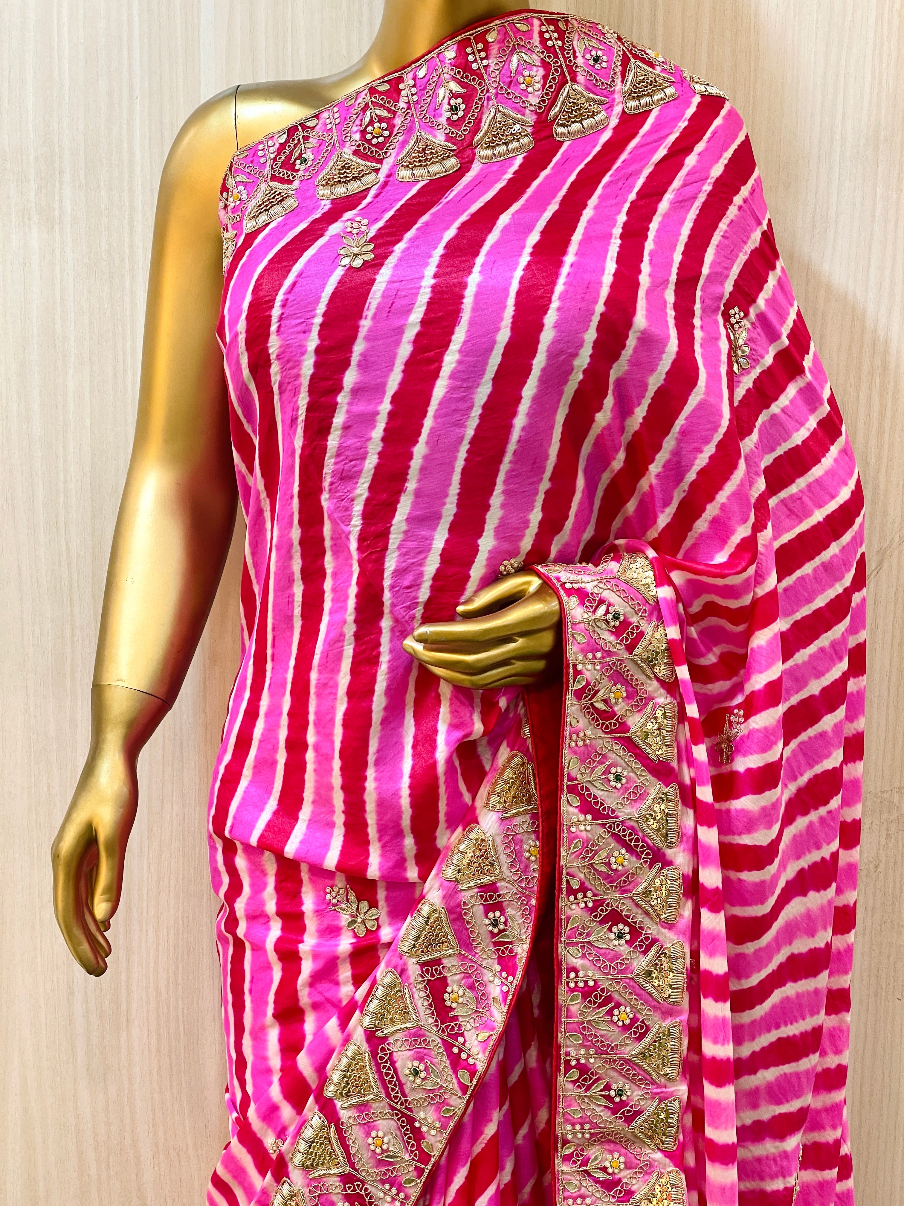 Maisha Leheriya Saree