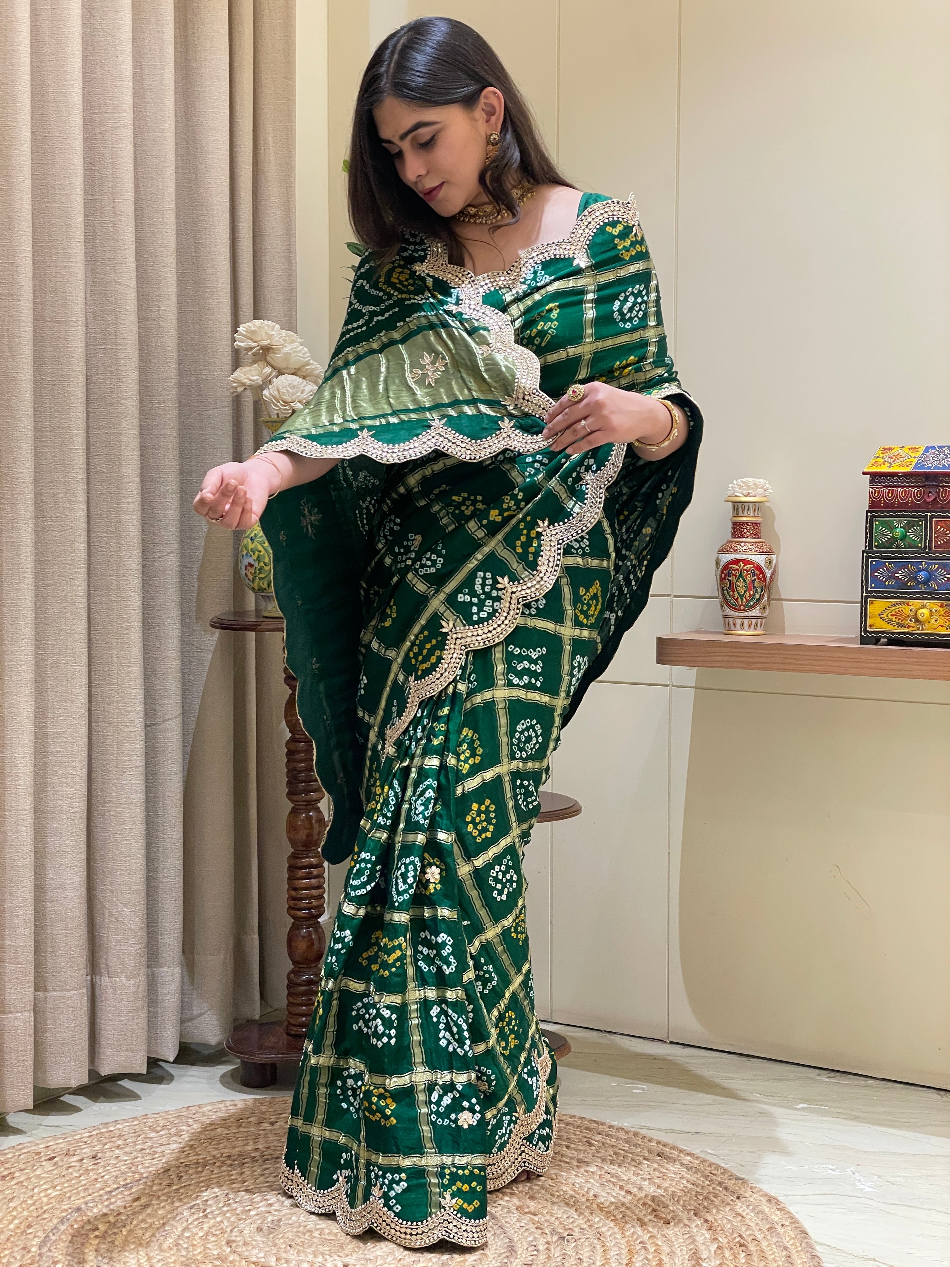 Anushree Gajji Silk Ghatchola Saree