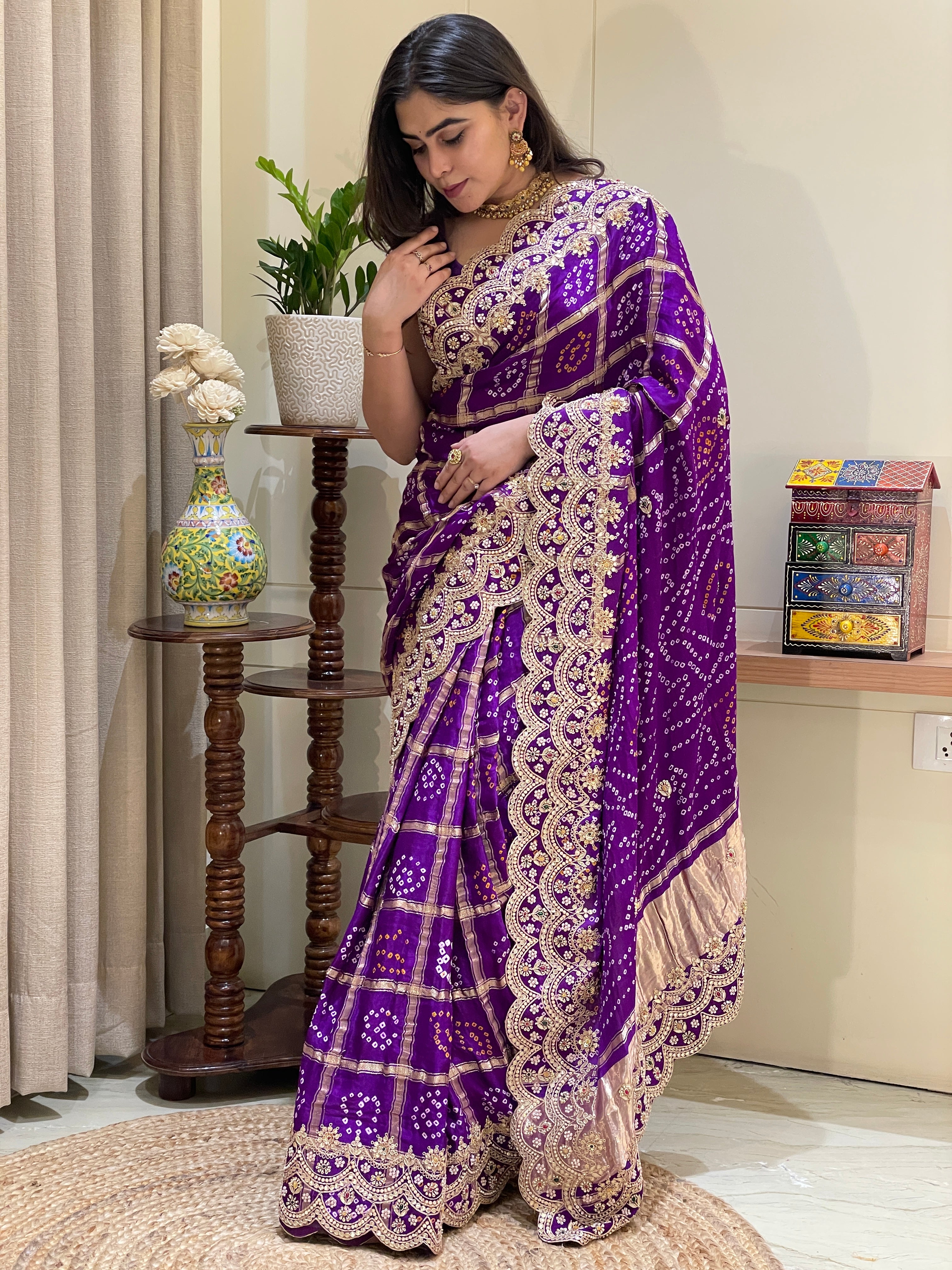 Avika Purple Ghatchola Saree