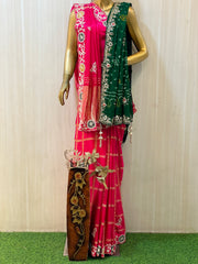 Madhu Pure Double Dupatta Gajji Silk Saree