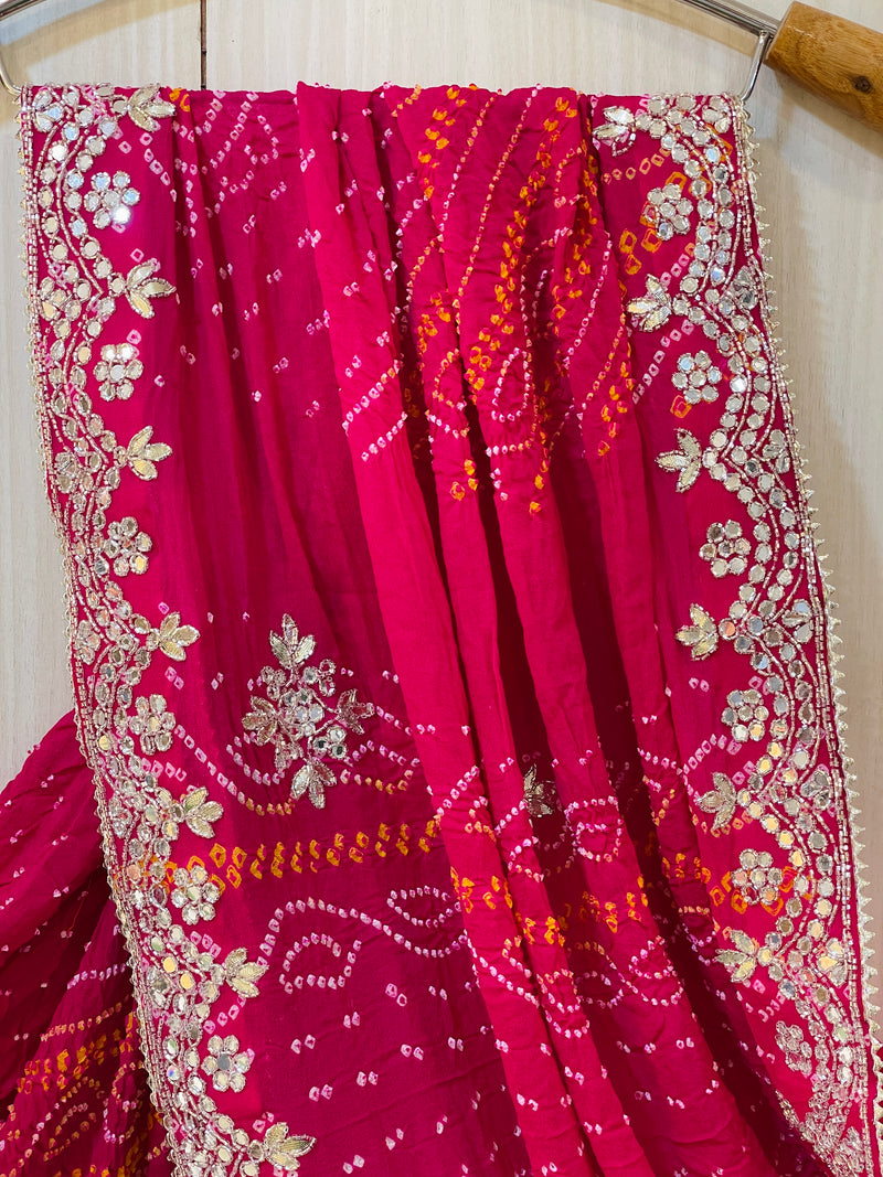 Bhavisha Rani Bandhej Saree
