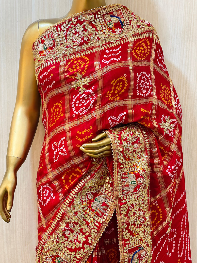 Zara Gajji Bandhej Saree