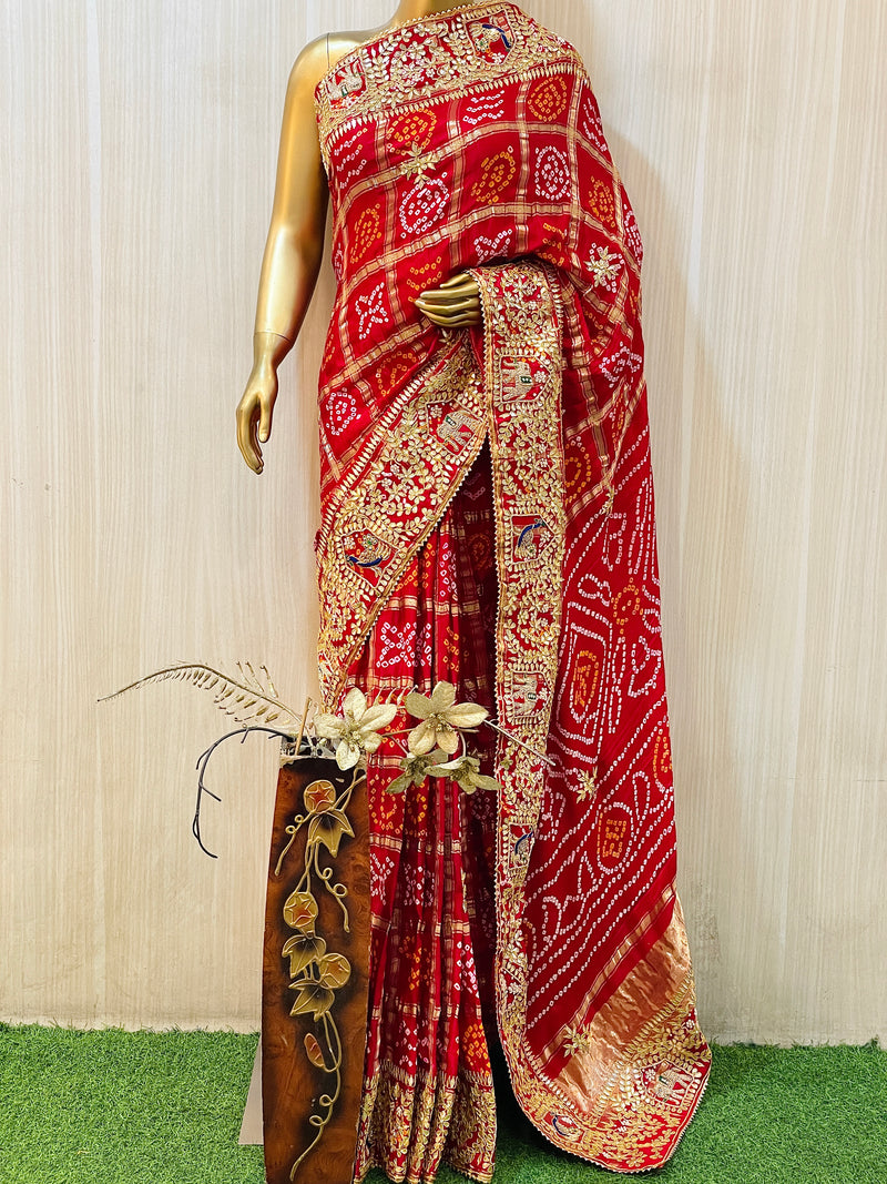 Zara Gajji Bandhej Saree