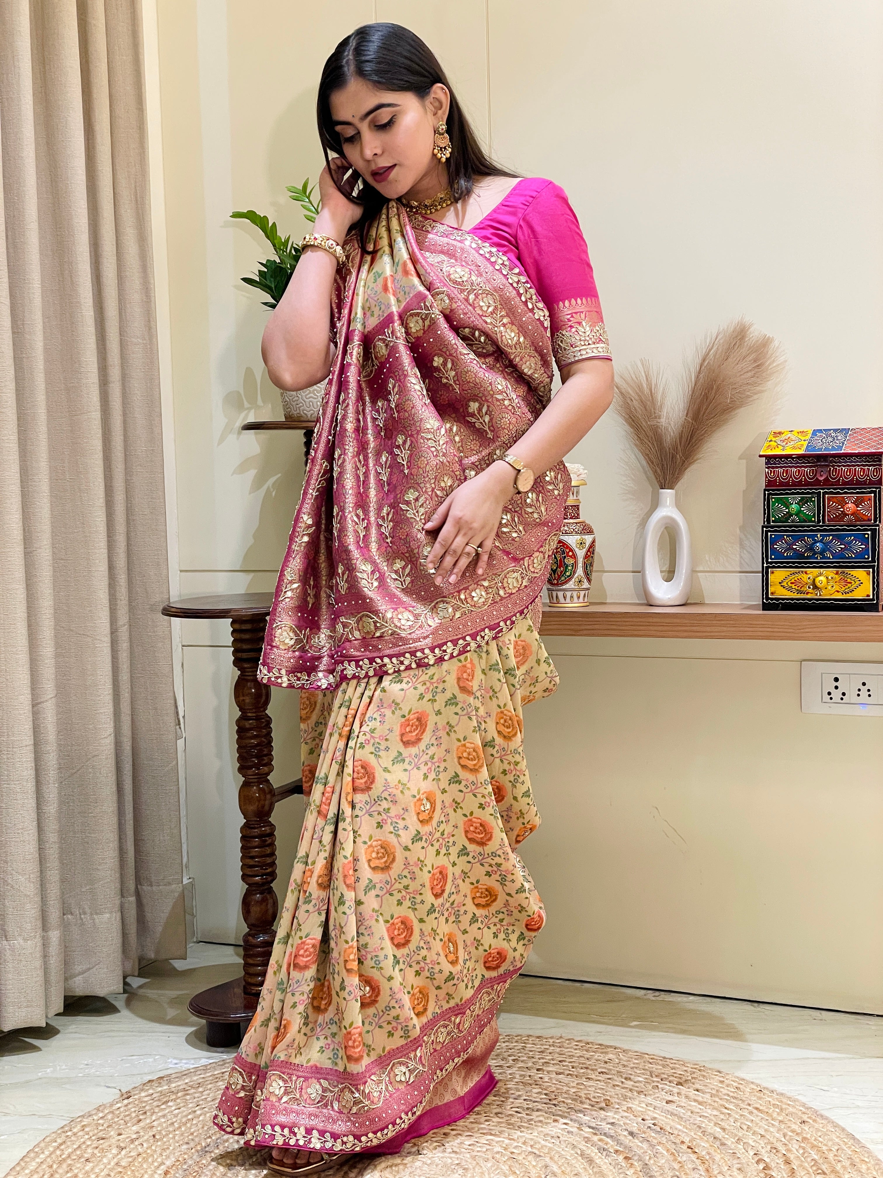 Rihana Banarasi Tissue Silk Saree