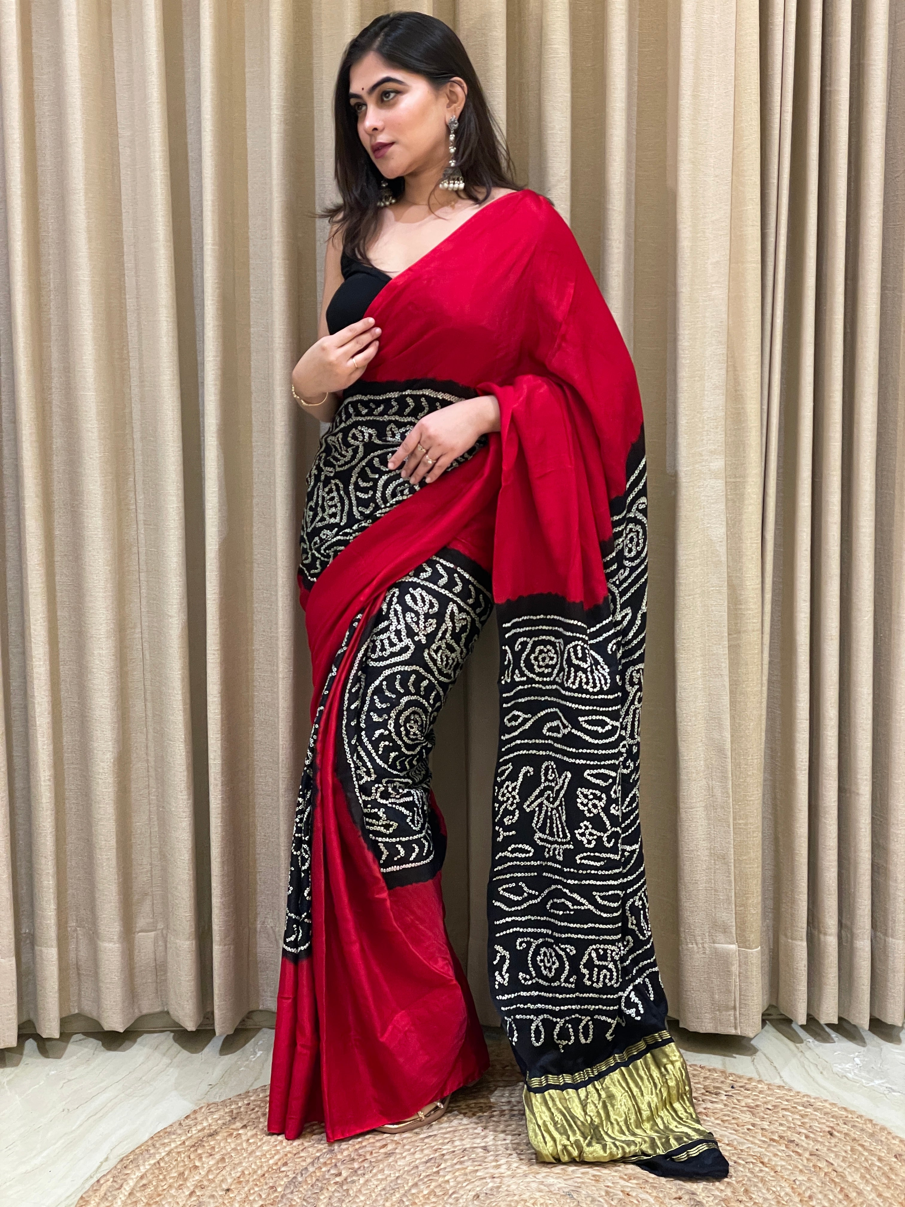 Aarohi Rai Bandhani Gajji Silk Saree