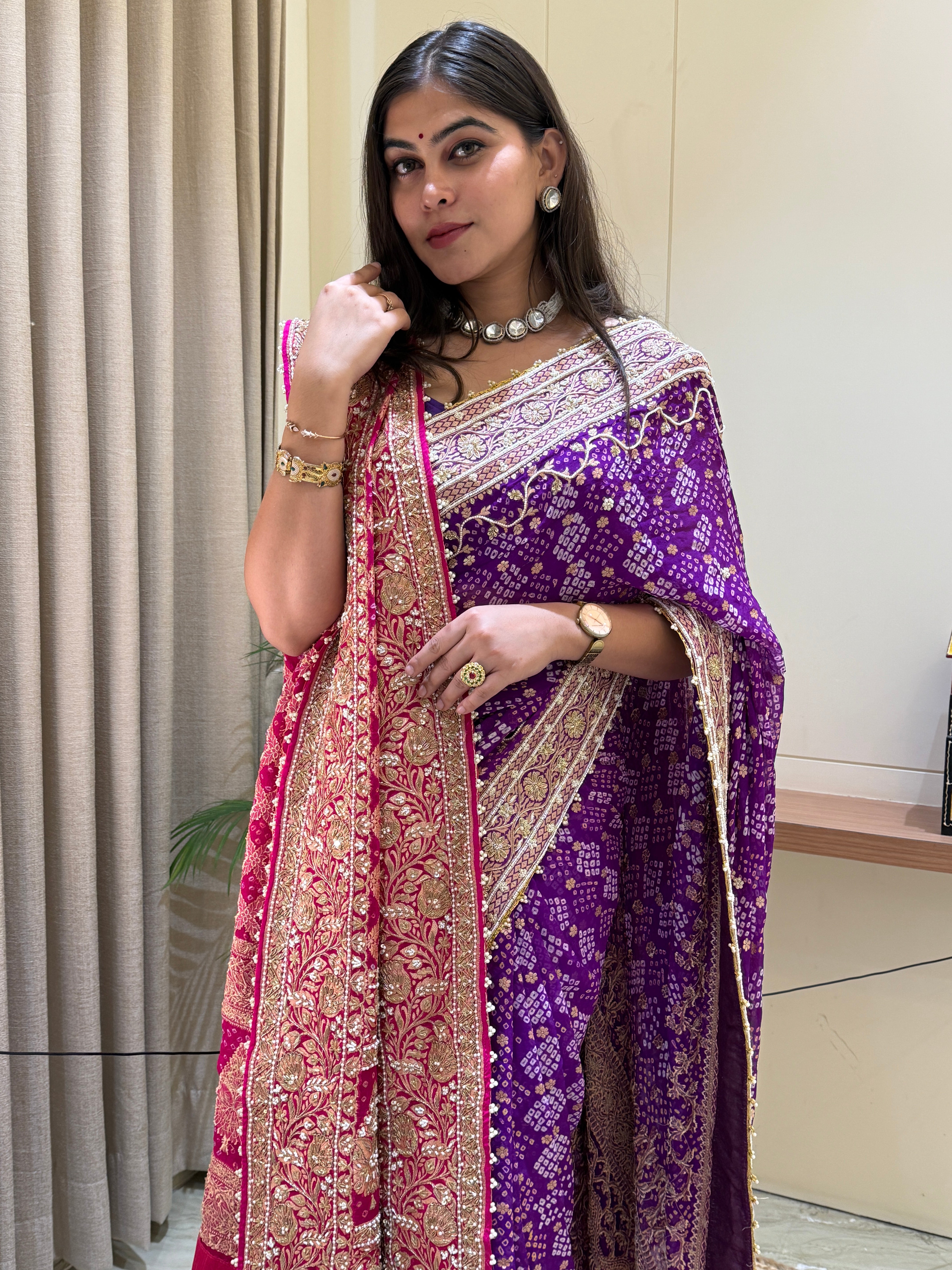 Ojasvi Bandhani Saree