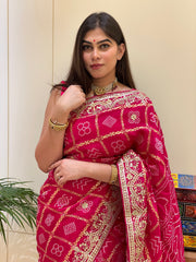 Nikshita Bandhani Saree