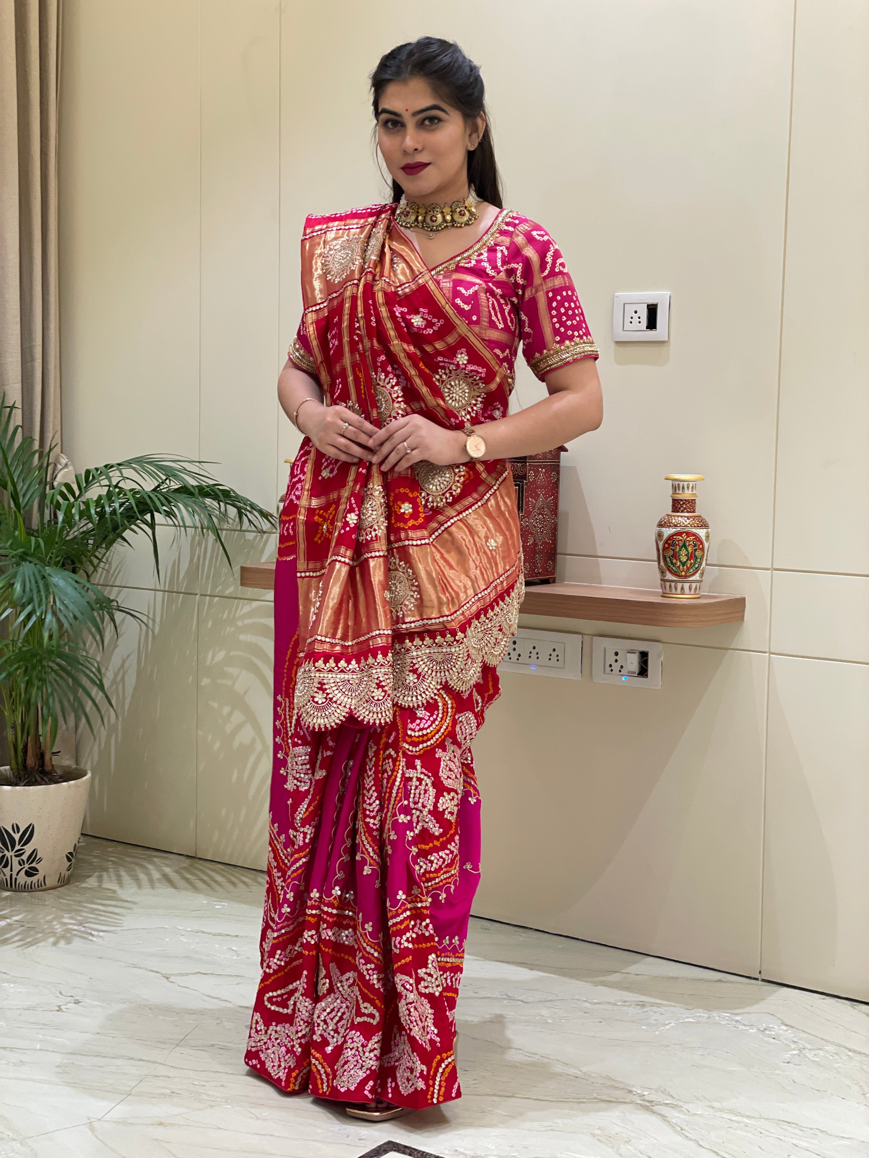 Harini Silk Bandhani Saree