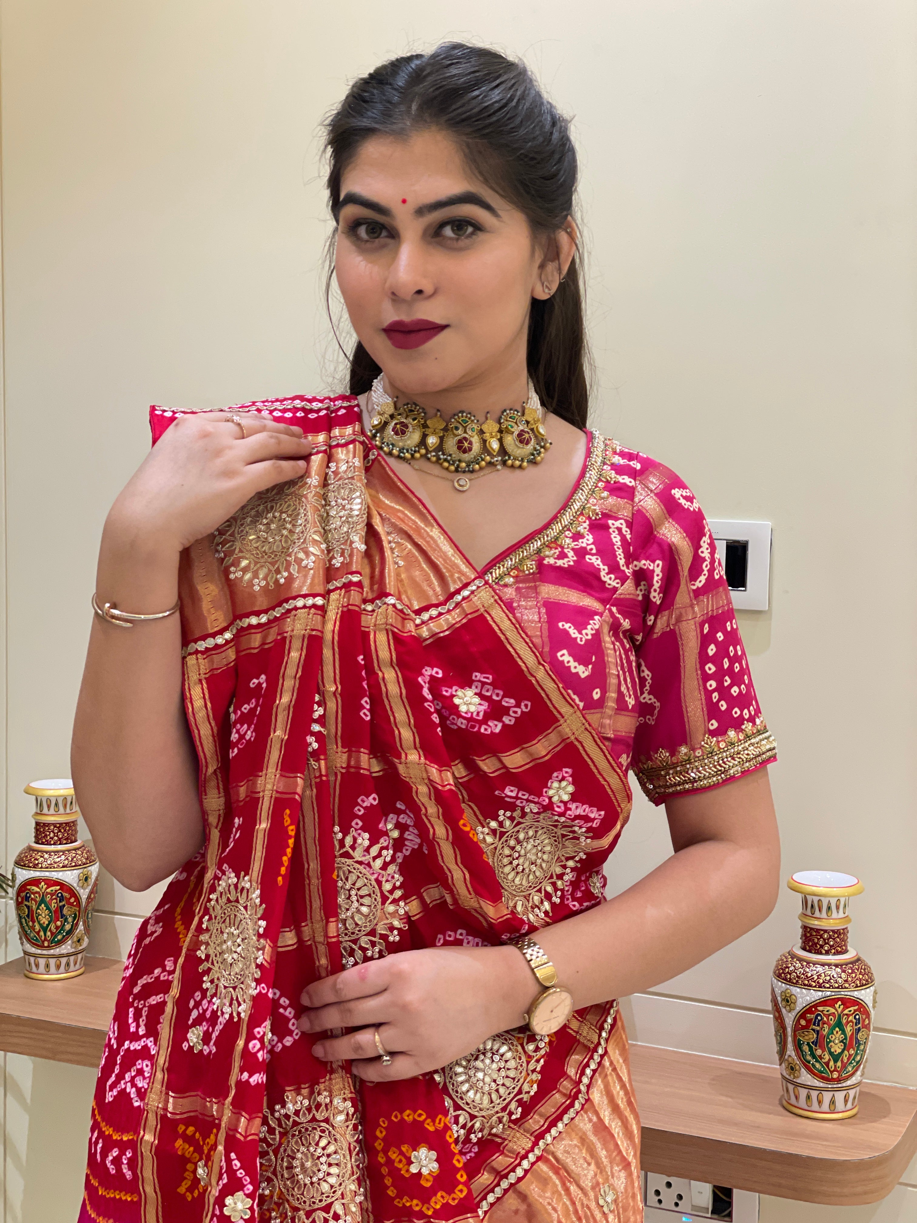 Harini Silk Bandhani Saree