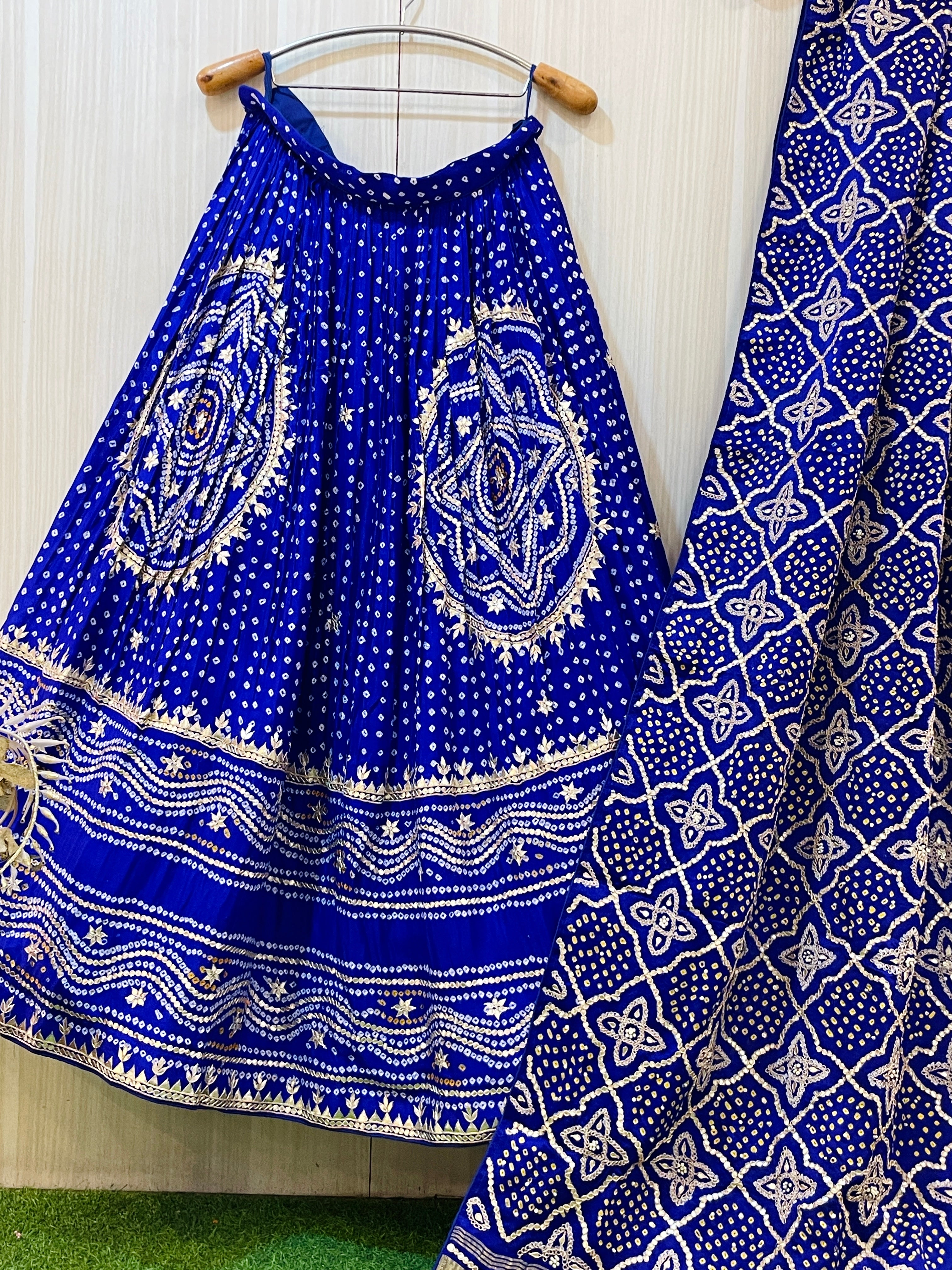 Enisha Gaji Bandhani Silk Lehenga