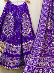 Garima Gaji Bandhani Silk Lehenga