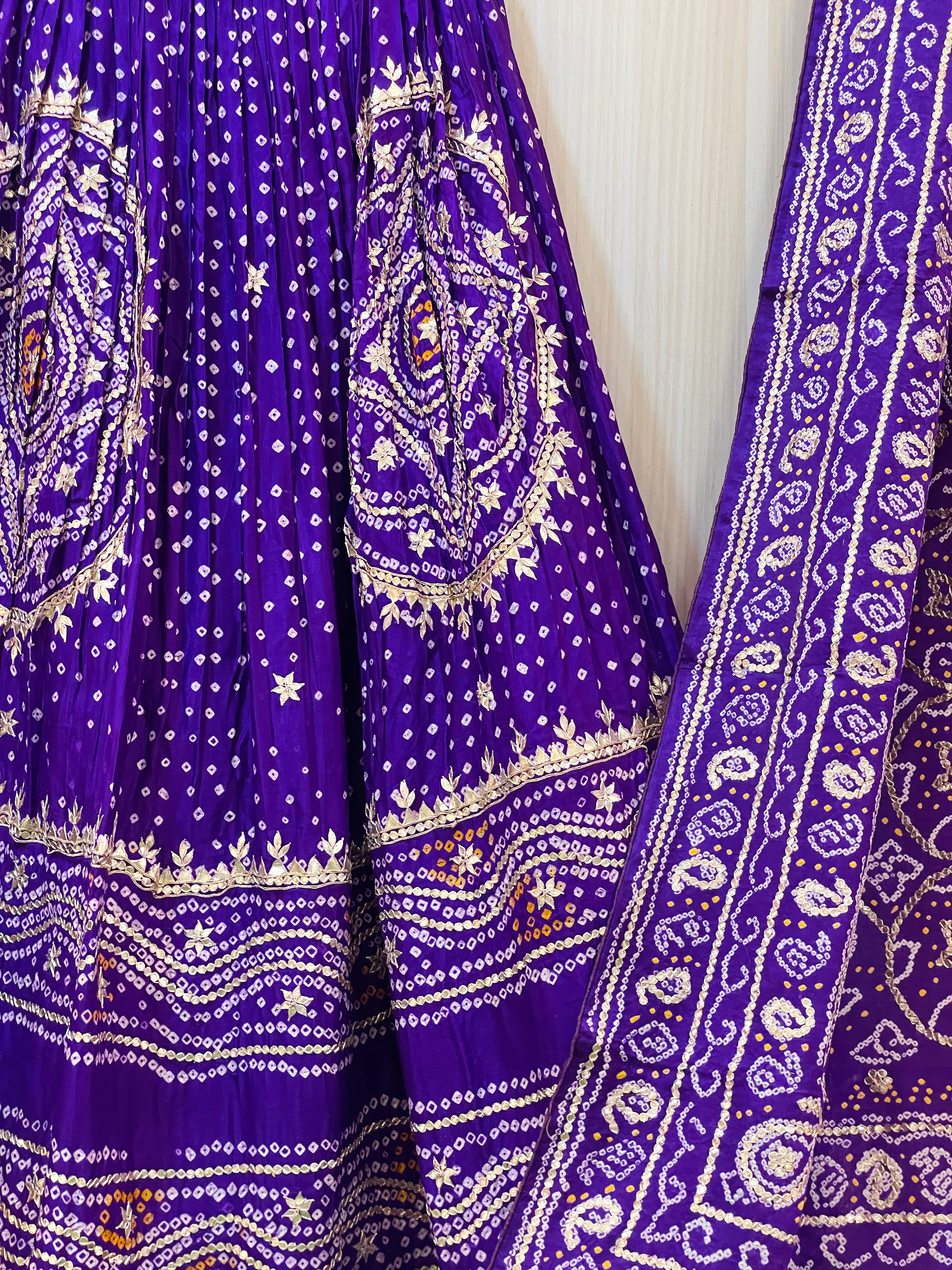 Garima Gaji Bandhani Silk Lehenga