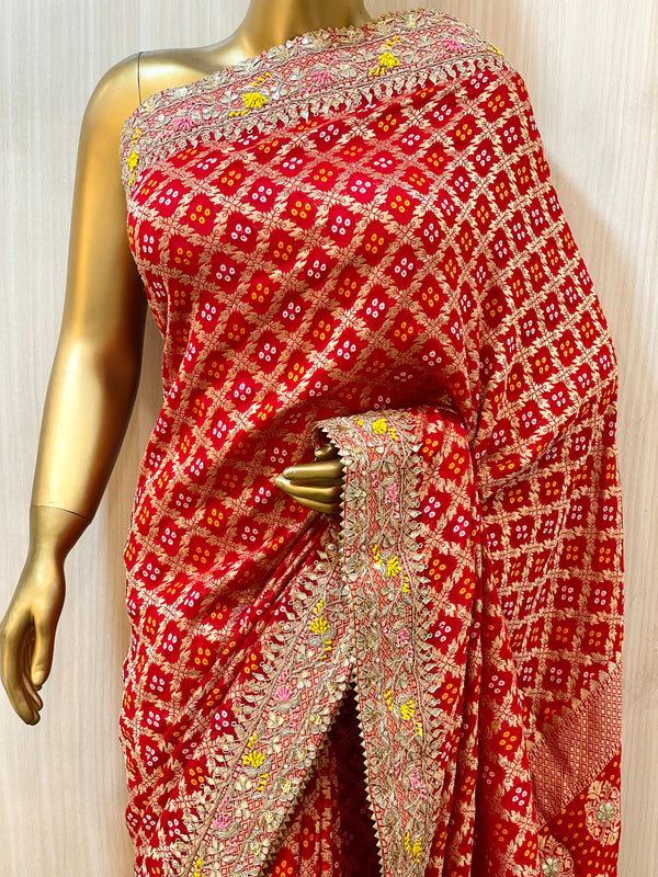 Prithvi Khadi Georgette Saree