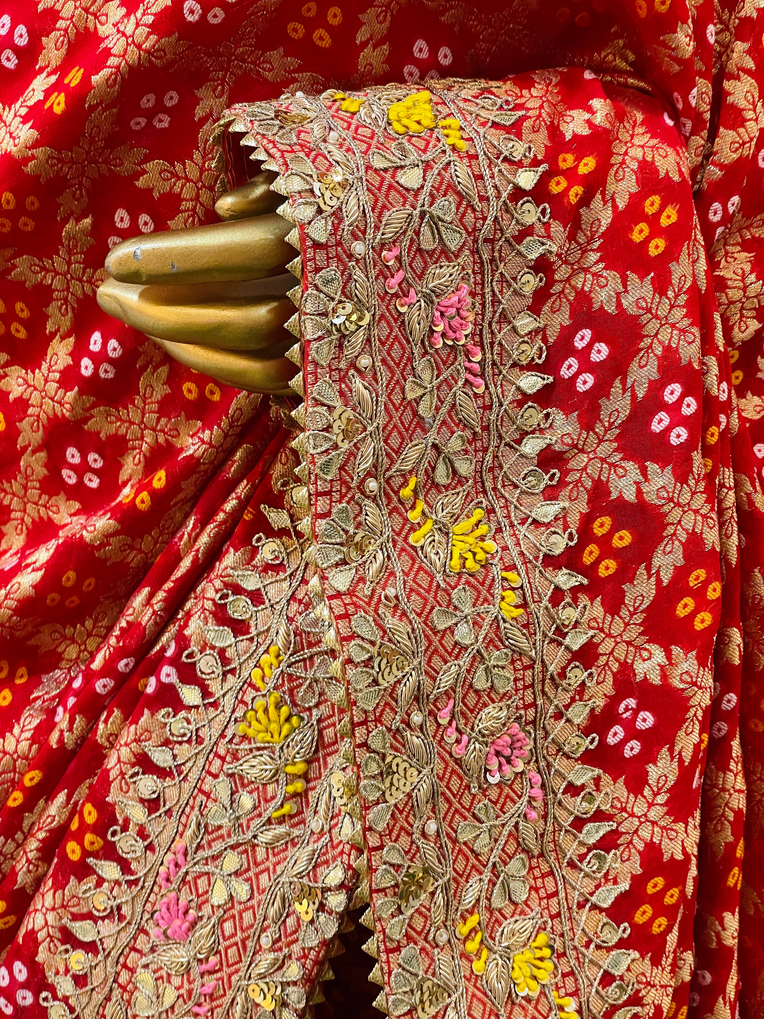 Prithvi Khadi Georgette Saree