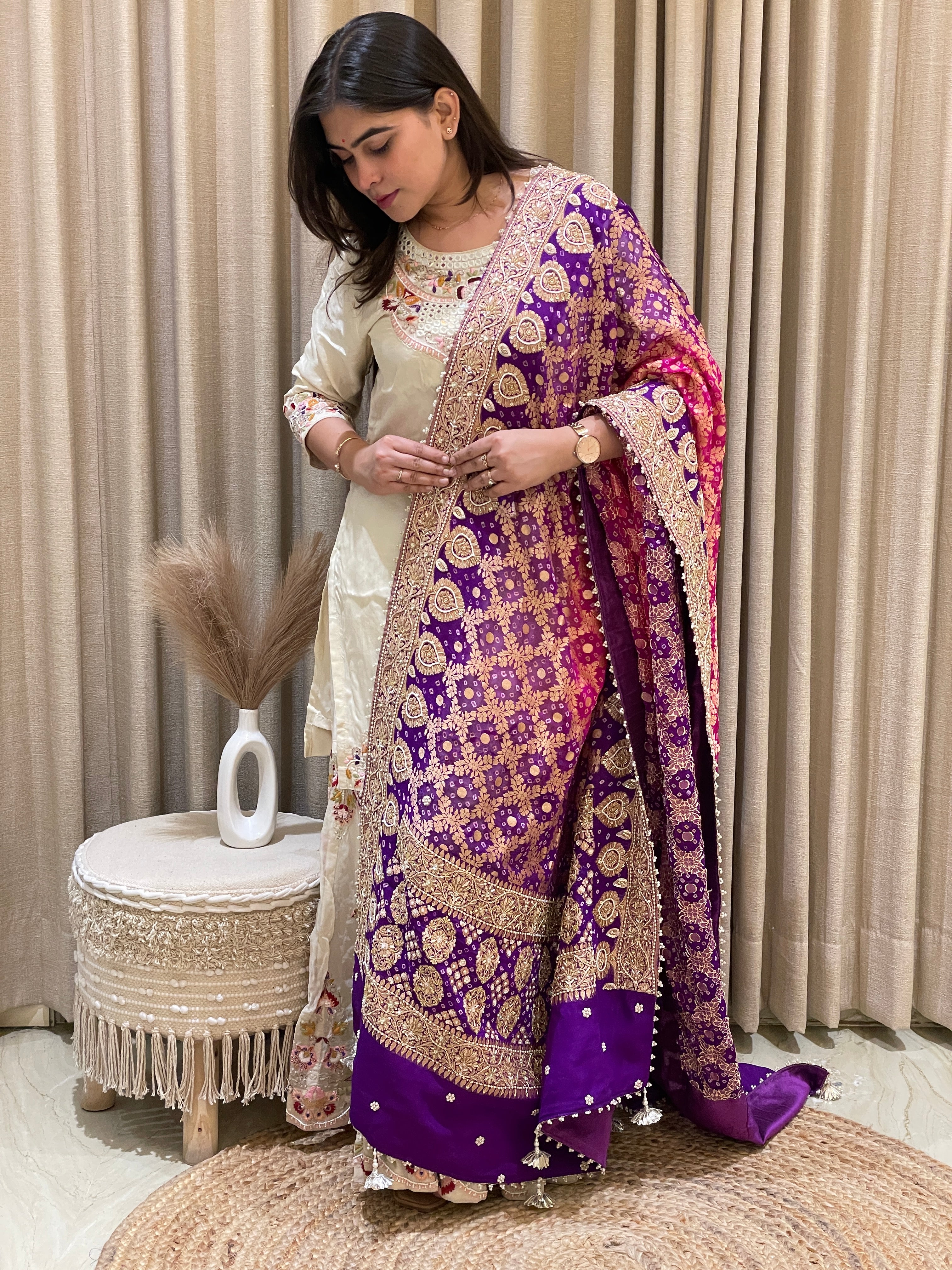 Rangrez Shahi Zardozi Dupatta