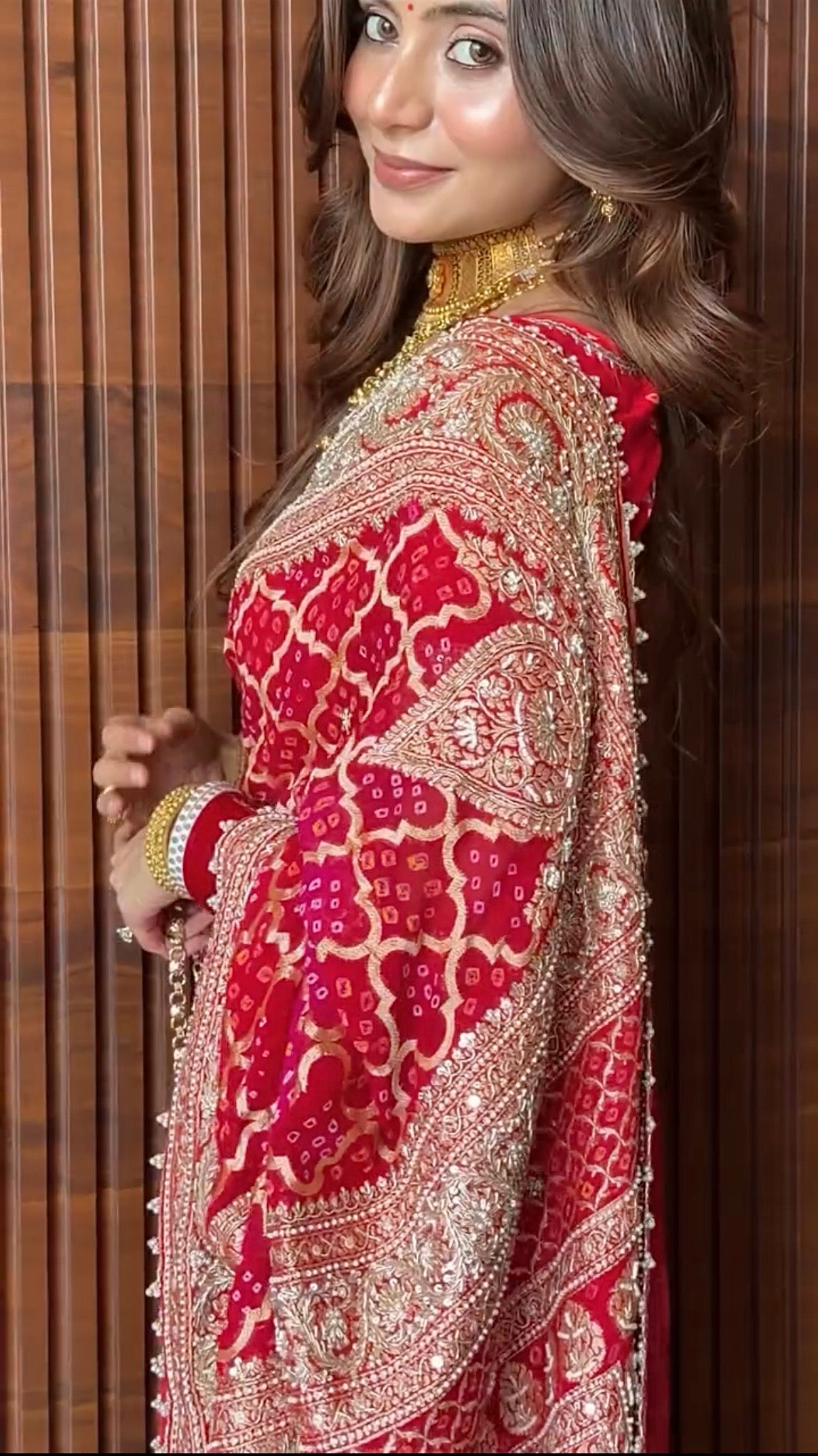 SONALI SINGH INSPIRED KHADI BANDHANI SAREE