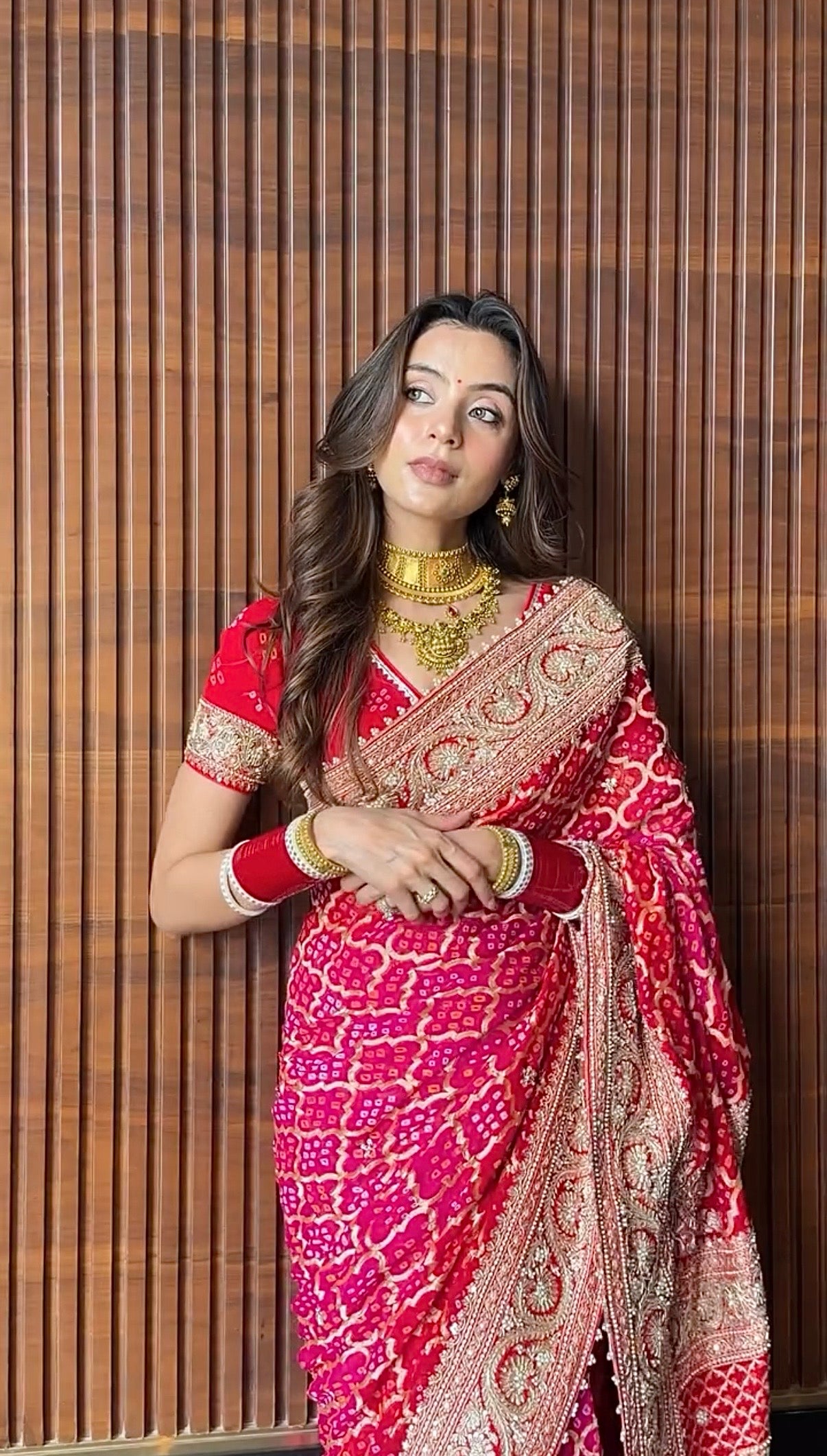 SONALI SINGH INSPIRED KHADI BANDHANI SAREE