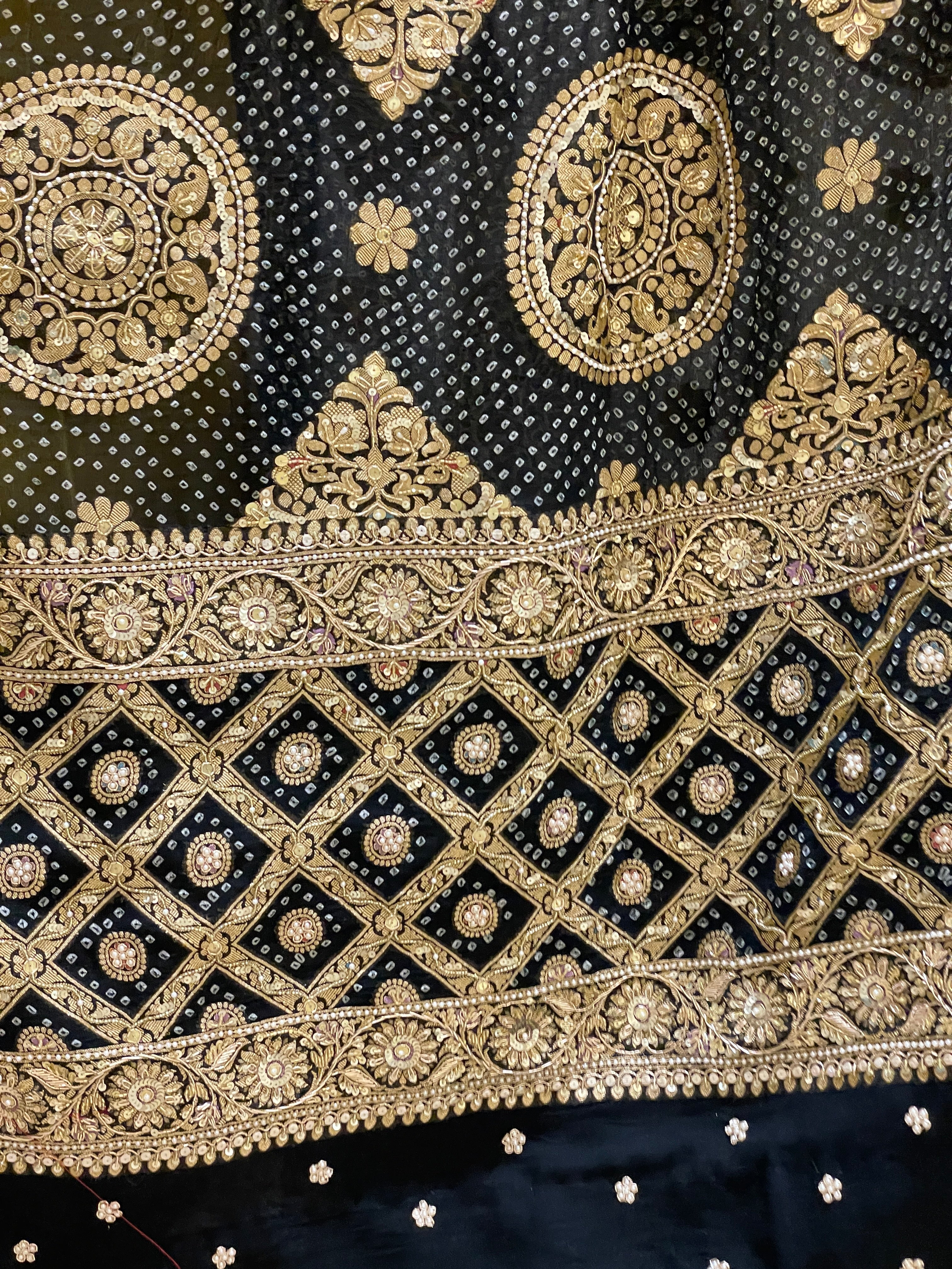 Noor Shahi Black Zardozi Khadi Georgette Dupatta