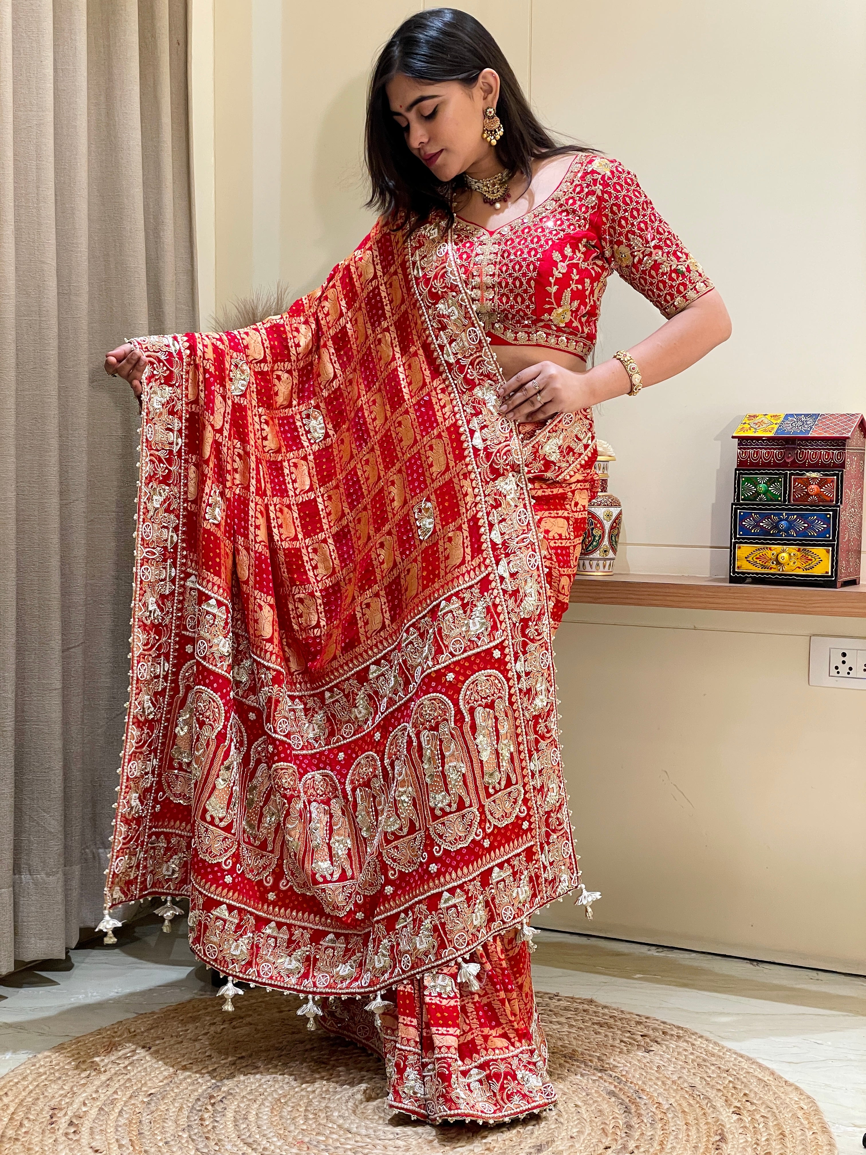 Rhea Radha Rani Kadva Zari Saree